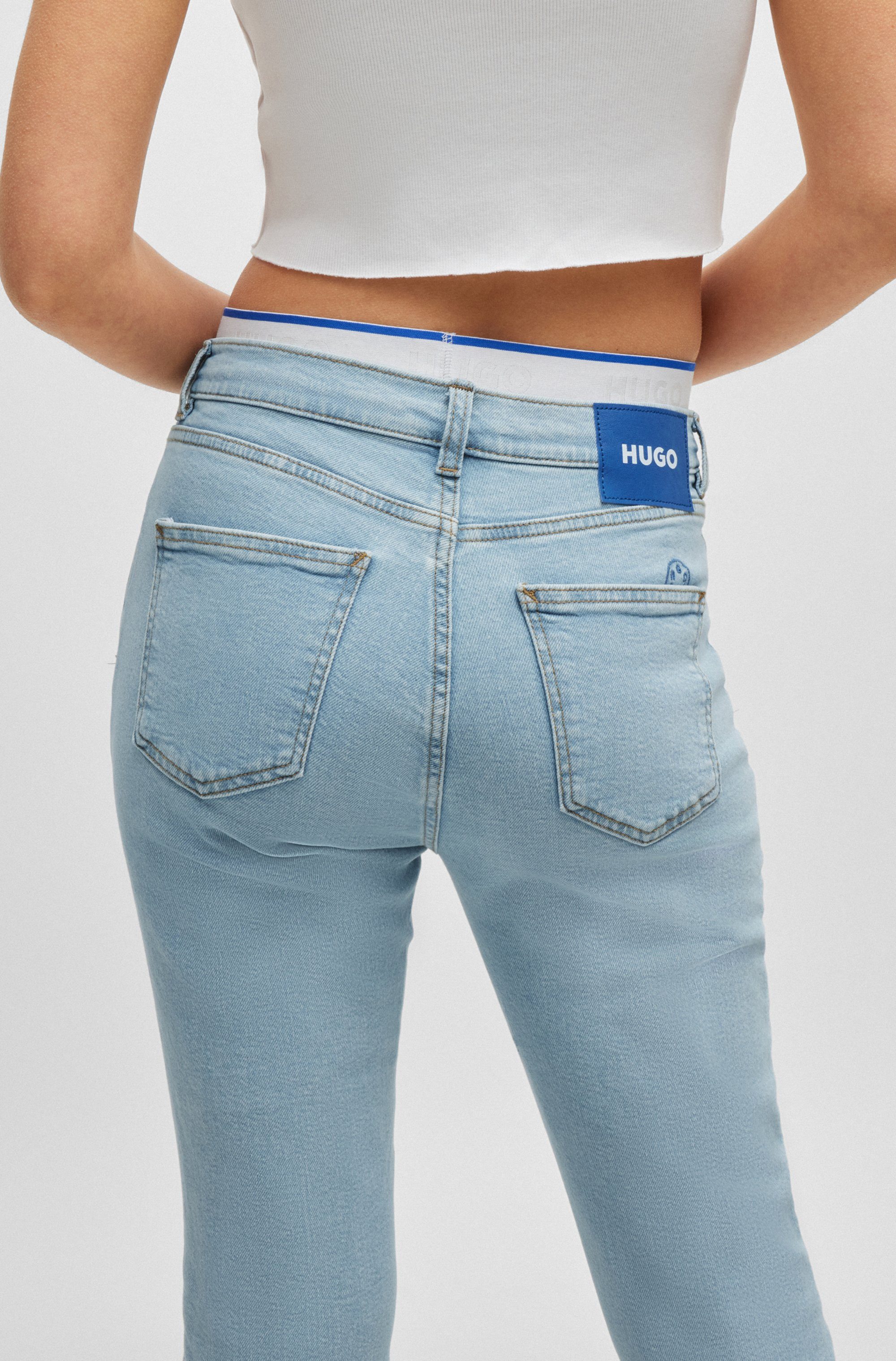 HUGO Blue Skinny fit jeans Malu Skinny fit met gemiddelde taillehoogte