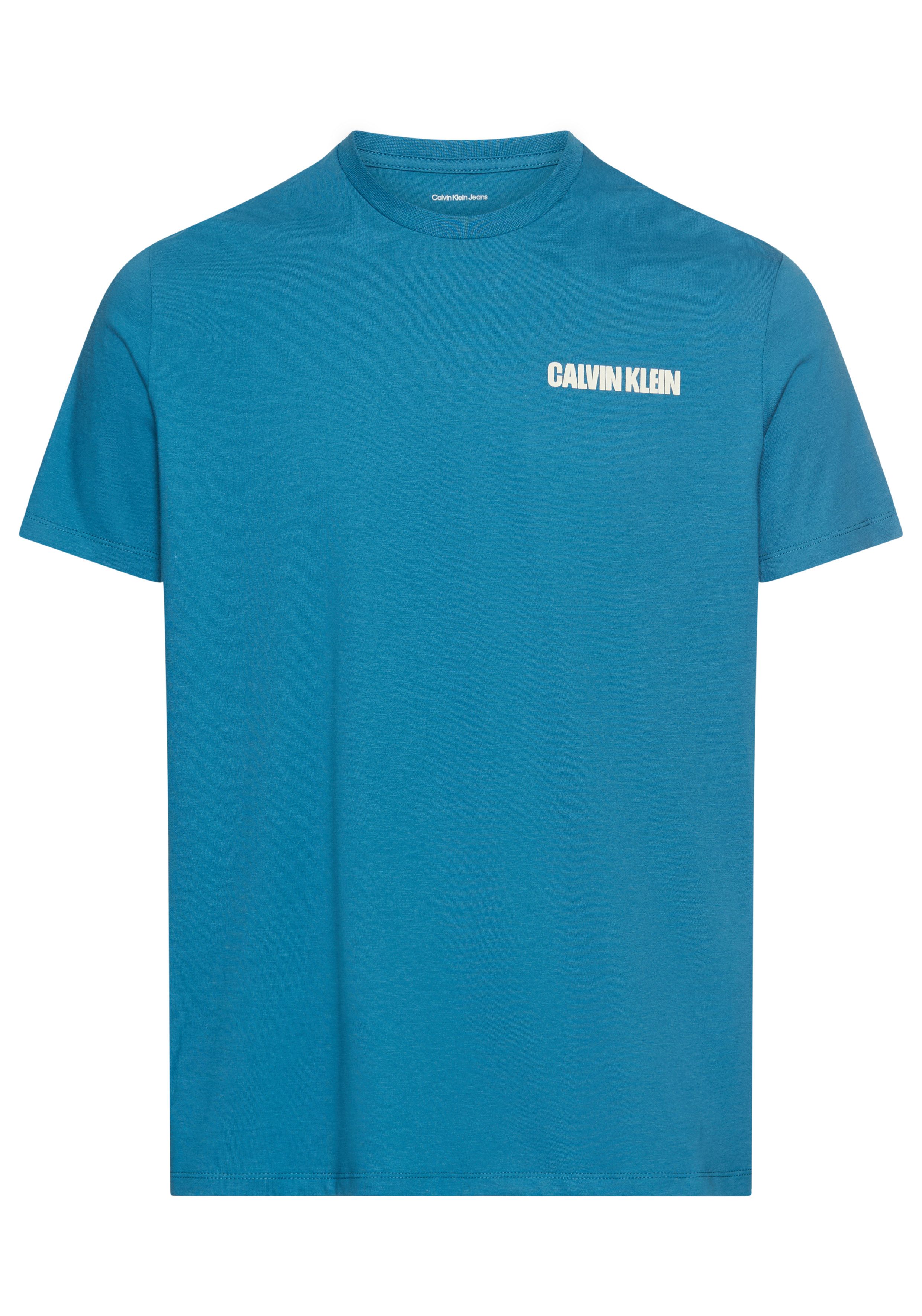 Calvin Klein T-shirt SS 30s E WRD STRTCH met grote logoprint op de rug