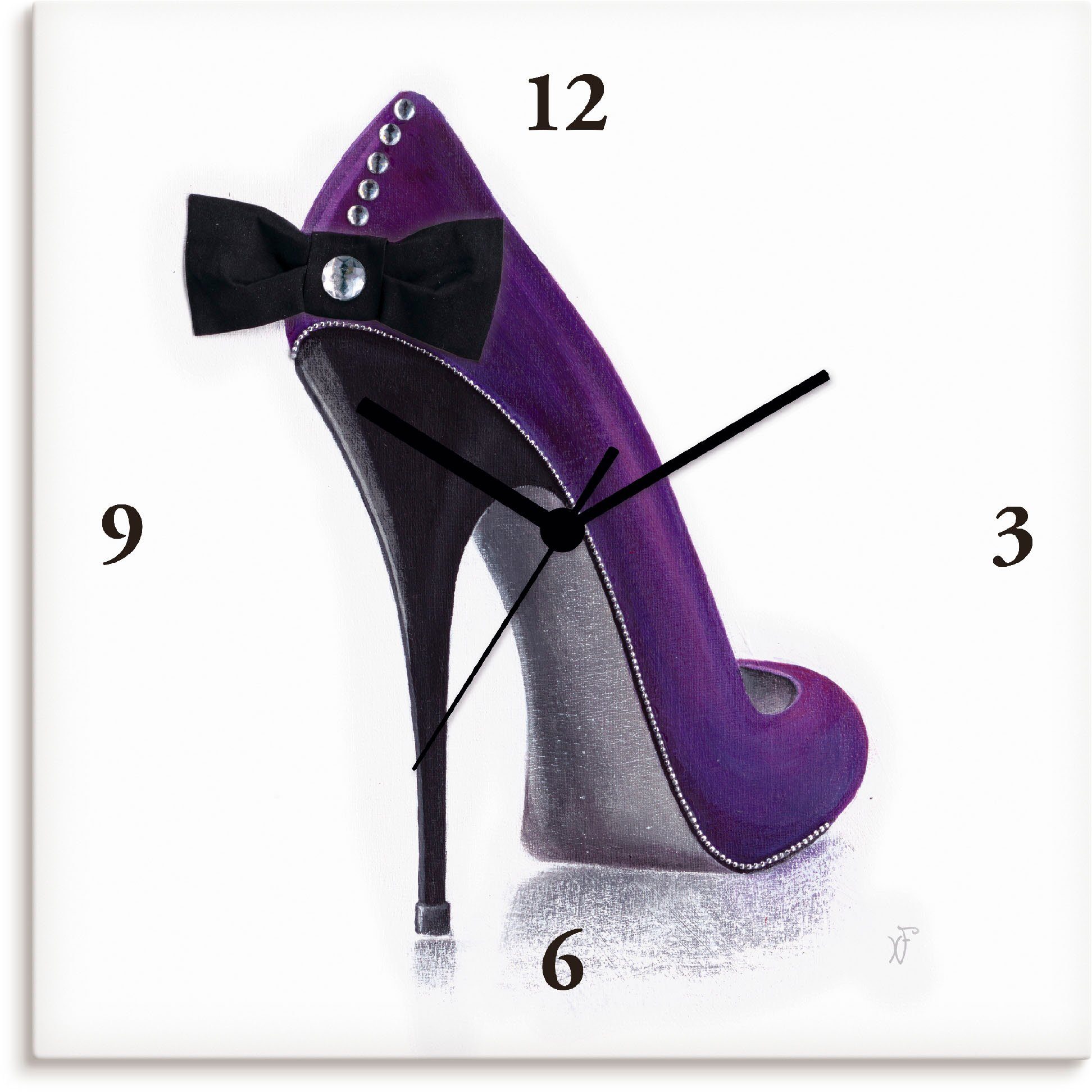 Artland wandklok Damenschuh Violettes Modell