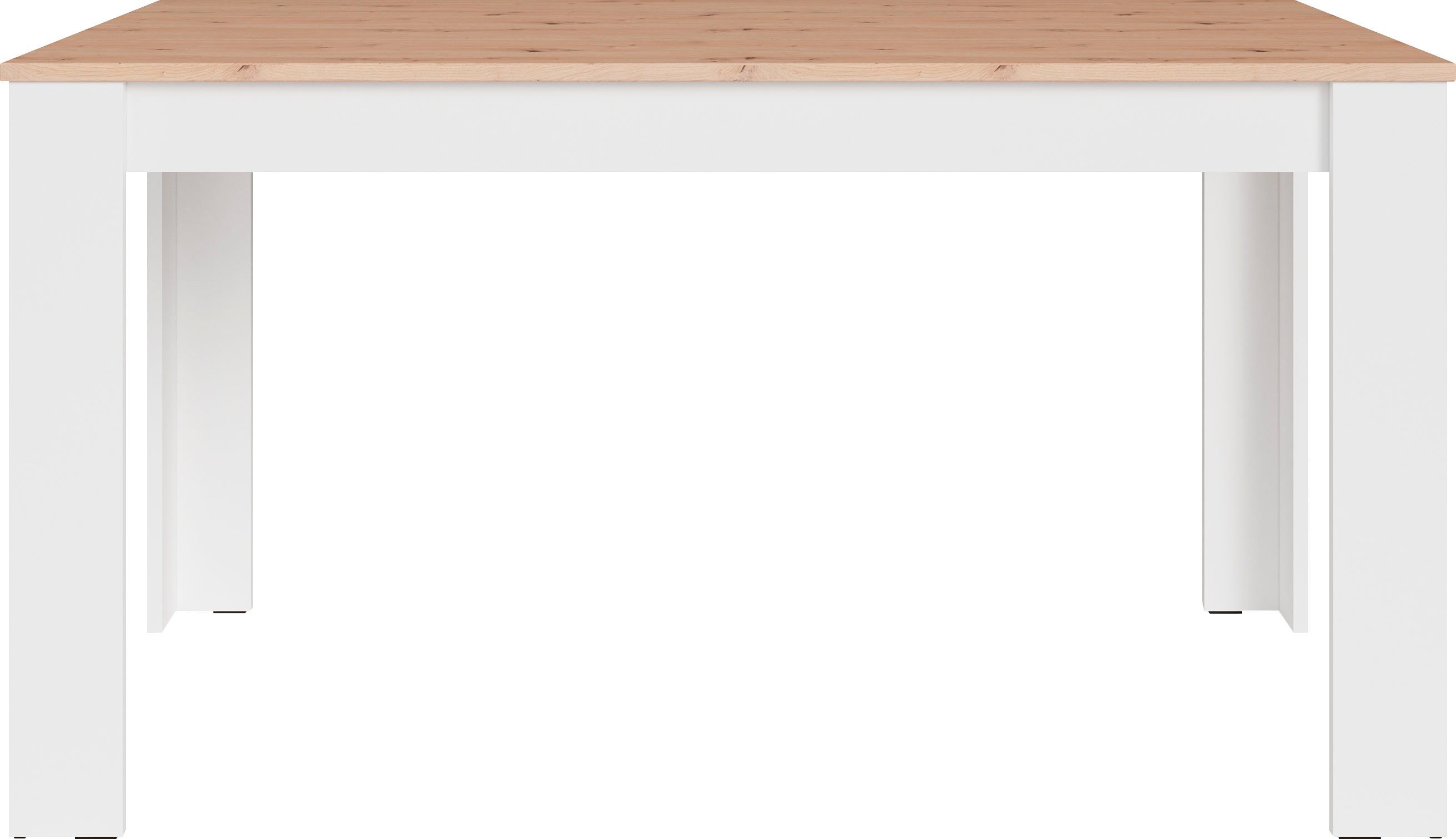byLIVING Eettafel Nori Keukentafel in eikenlook, frame in antraciet of wit
