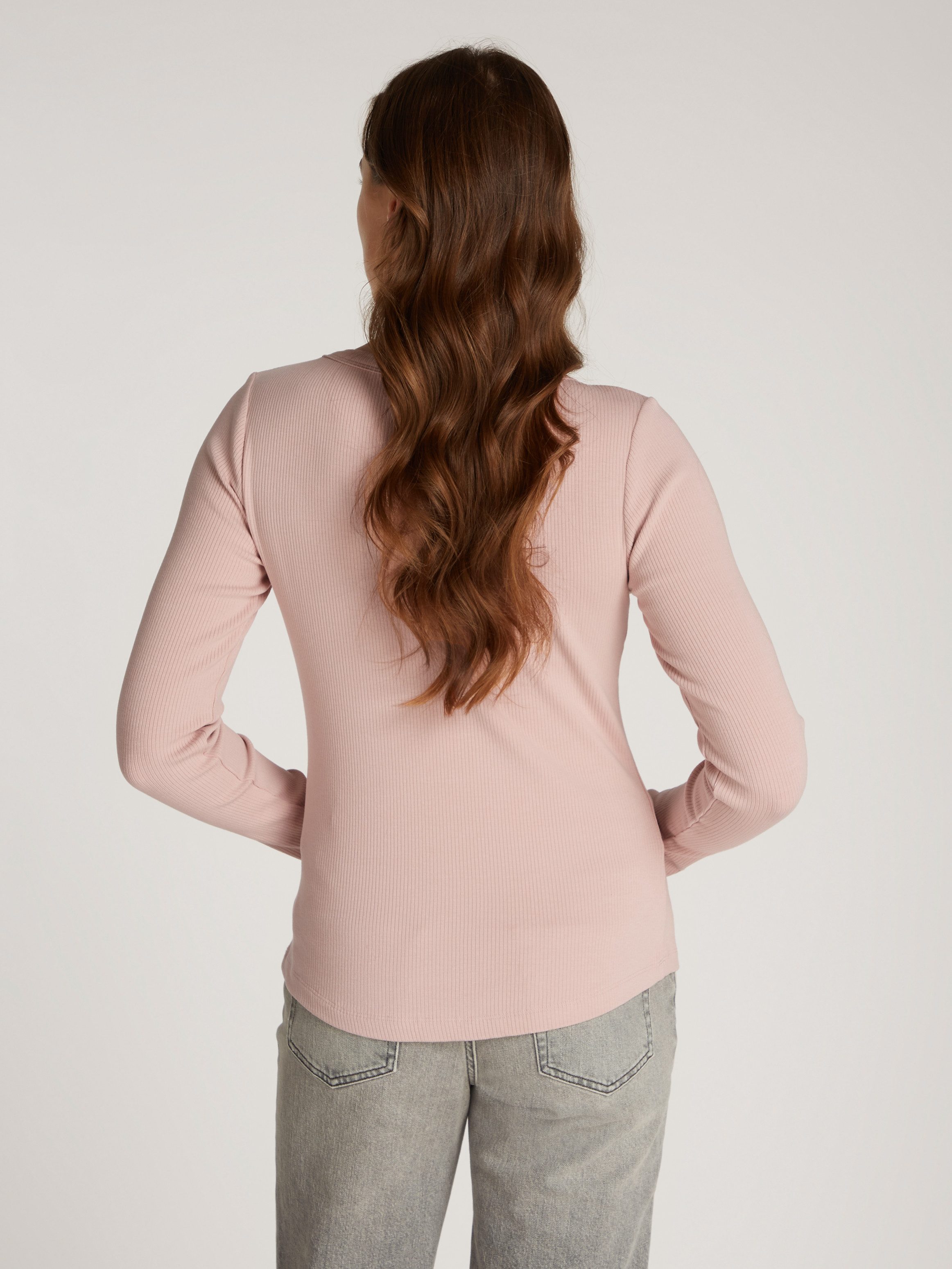 Tommy Hilfiger Shirt met lange mouwen SLIM 5X2 RIB O-NK LS