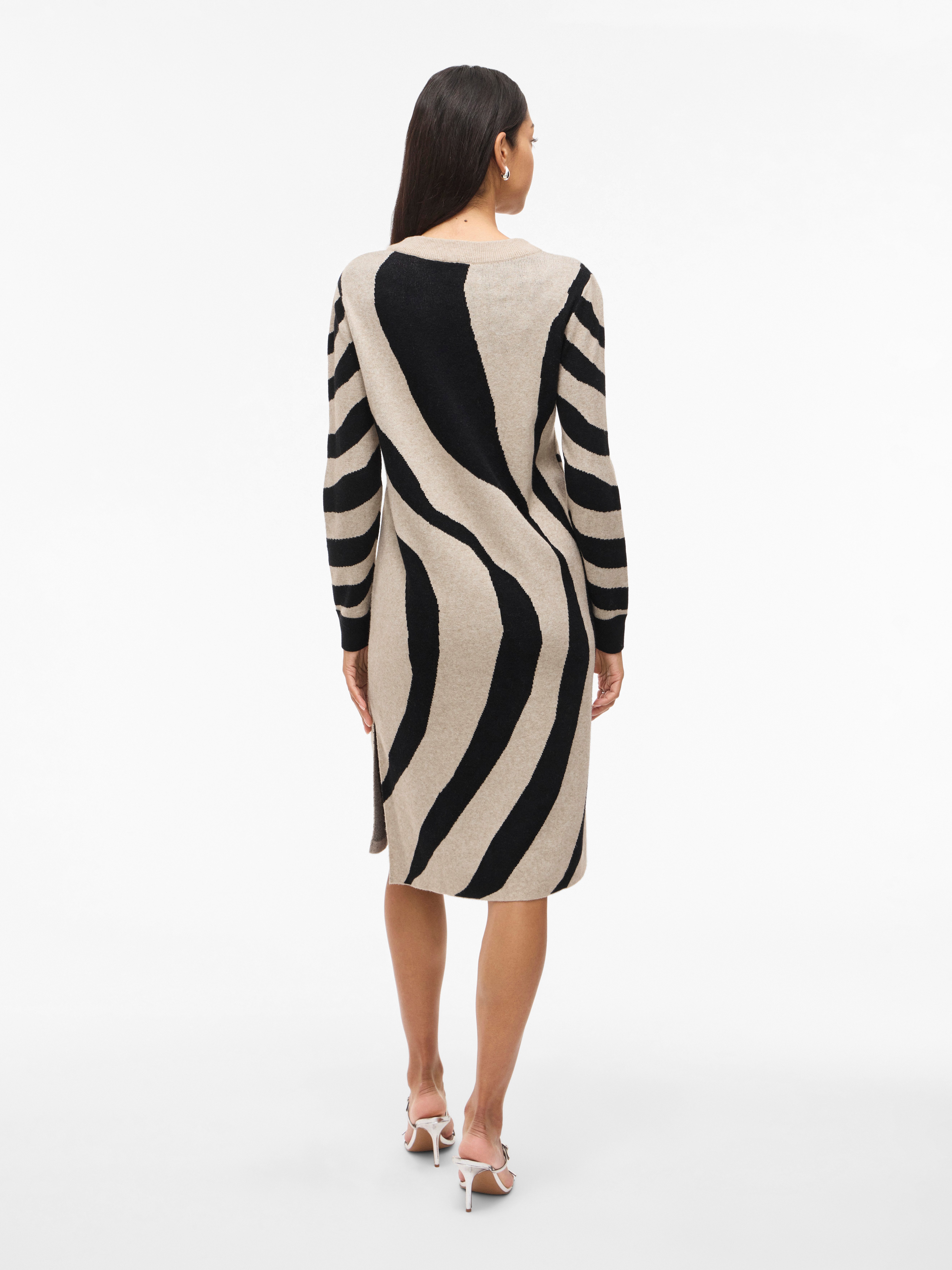 Vila Midi-jurk VITIF CREWNECK KNIT MIDI DRESS- NOOS