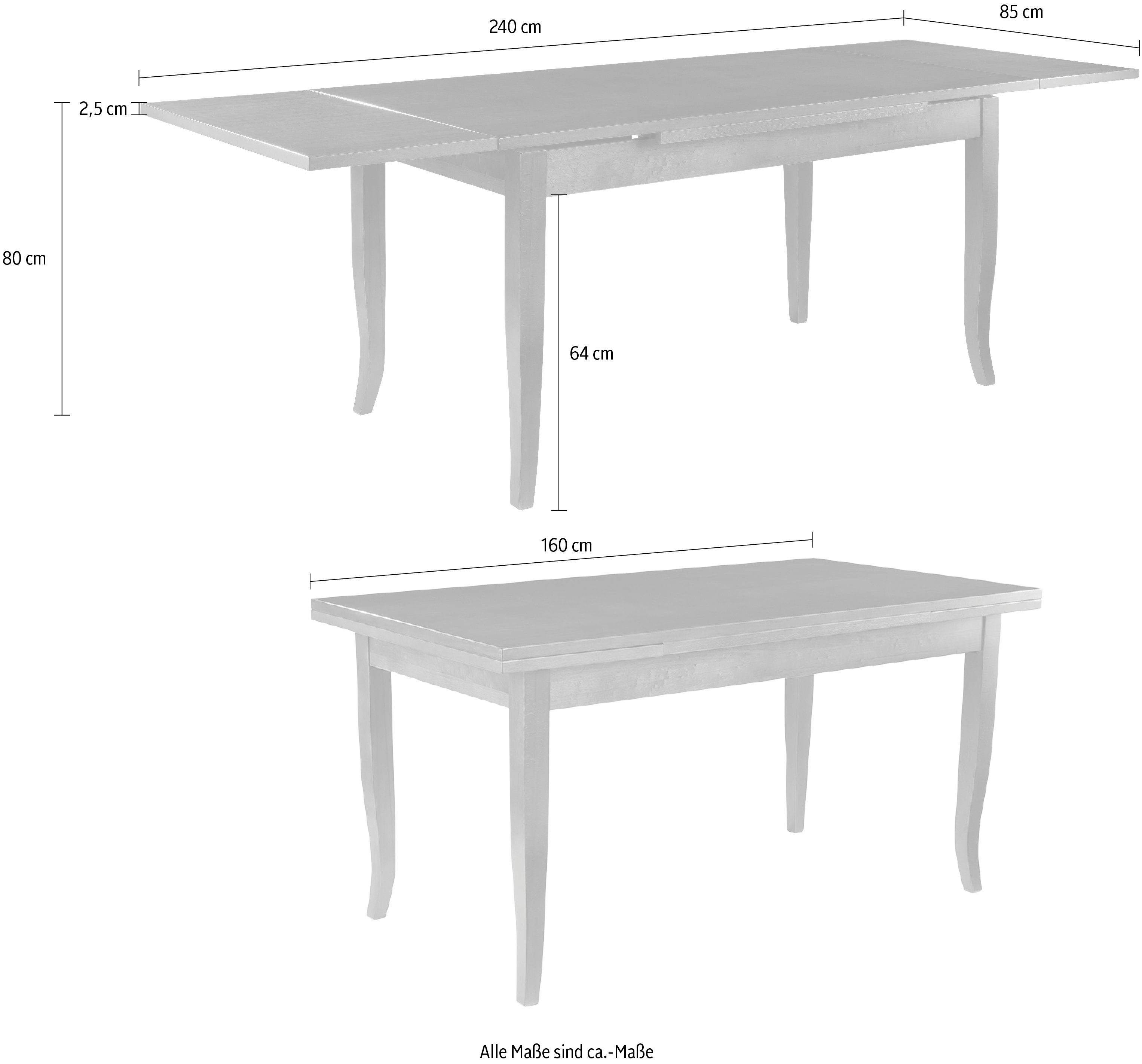 Home affaire Eettafel Botero Breedte 160-240 cm