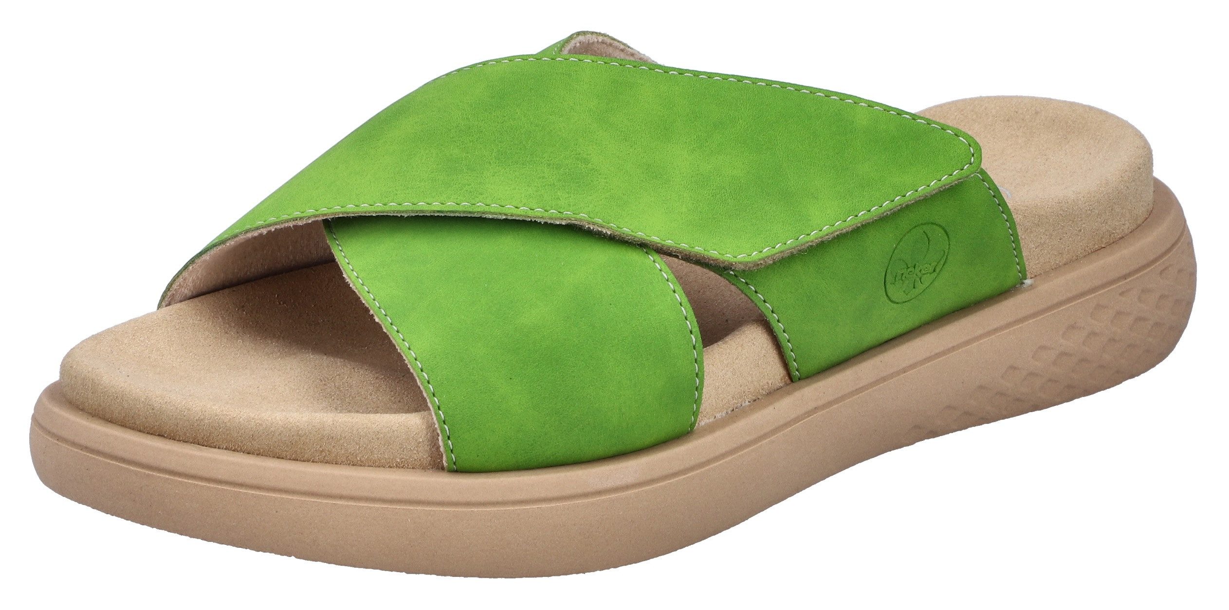 Rieker Slippers Zomerschoen, strandschoen, huisschoen, slippers met comfortabel voetbed dames slippers maat 40 groen