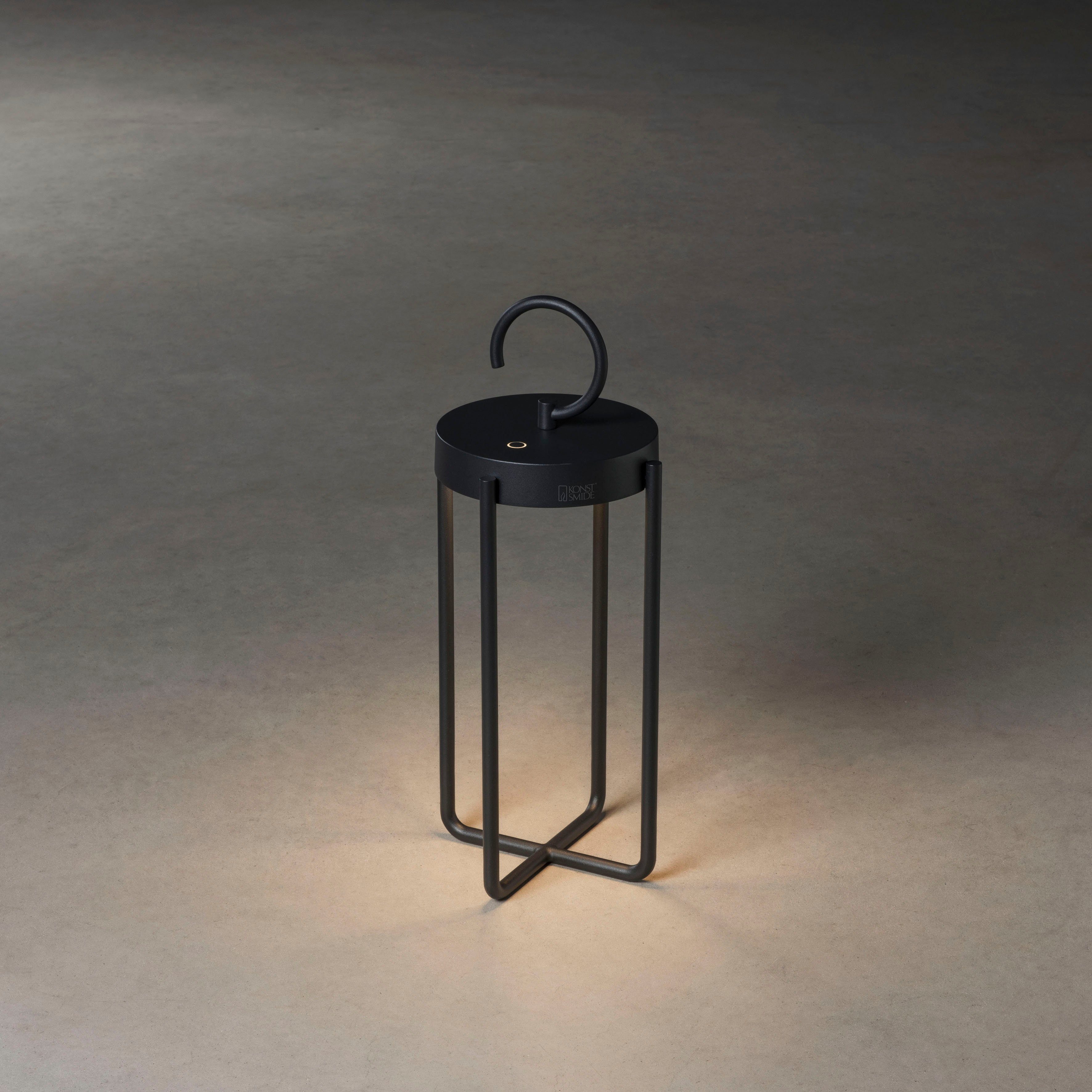 KONSTSMIDE Led lantaarn Manorola Manorola LED USB-lantaarn klein zwart, dimbaar 2700K/3000K (2 stuks) tuinlantaarns zwart
