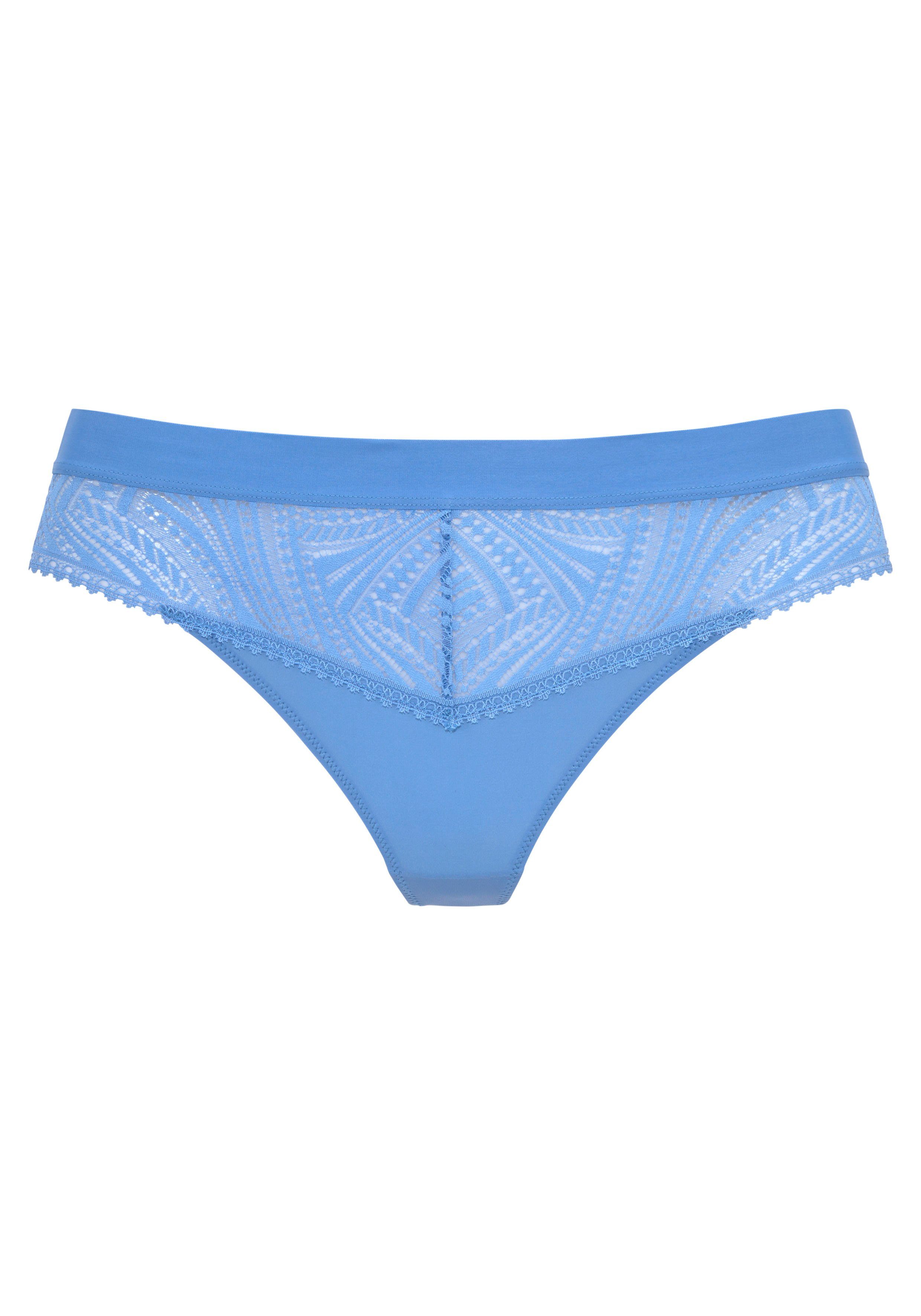 s.Oliver RED LABEL Beachwear String Clemence met modieuze band en grafische kant