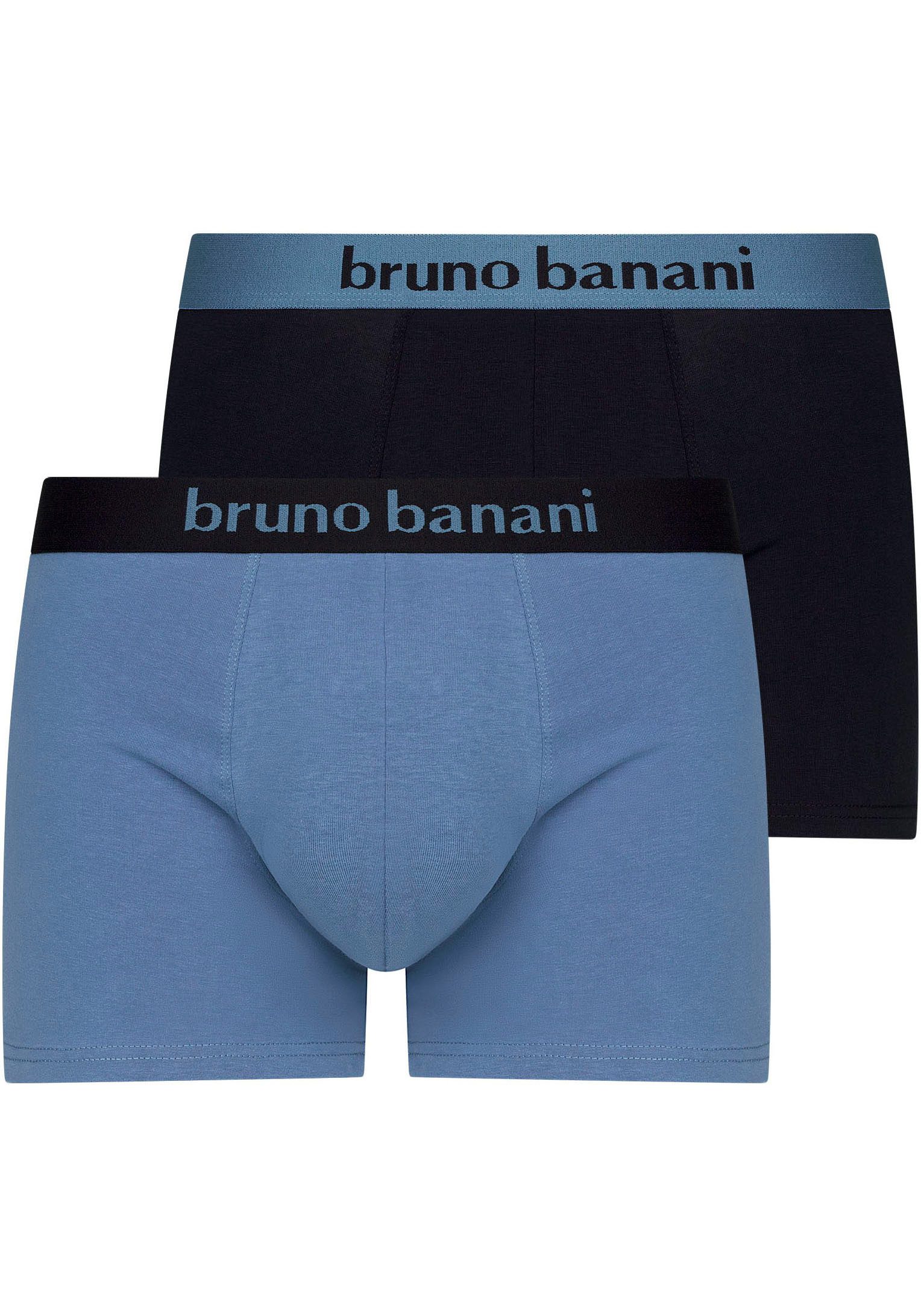 Bruno Banani Boxershort met contrasterend logo-tailleband (2 stuks, Set van 2)