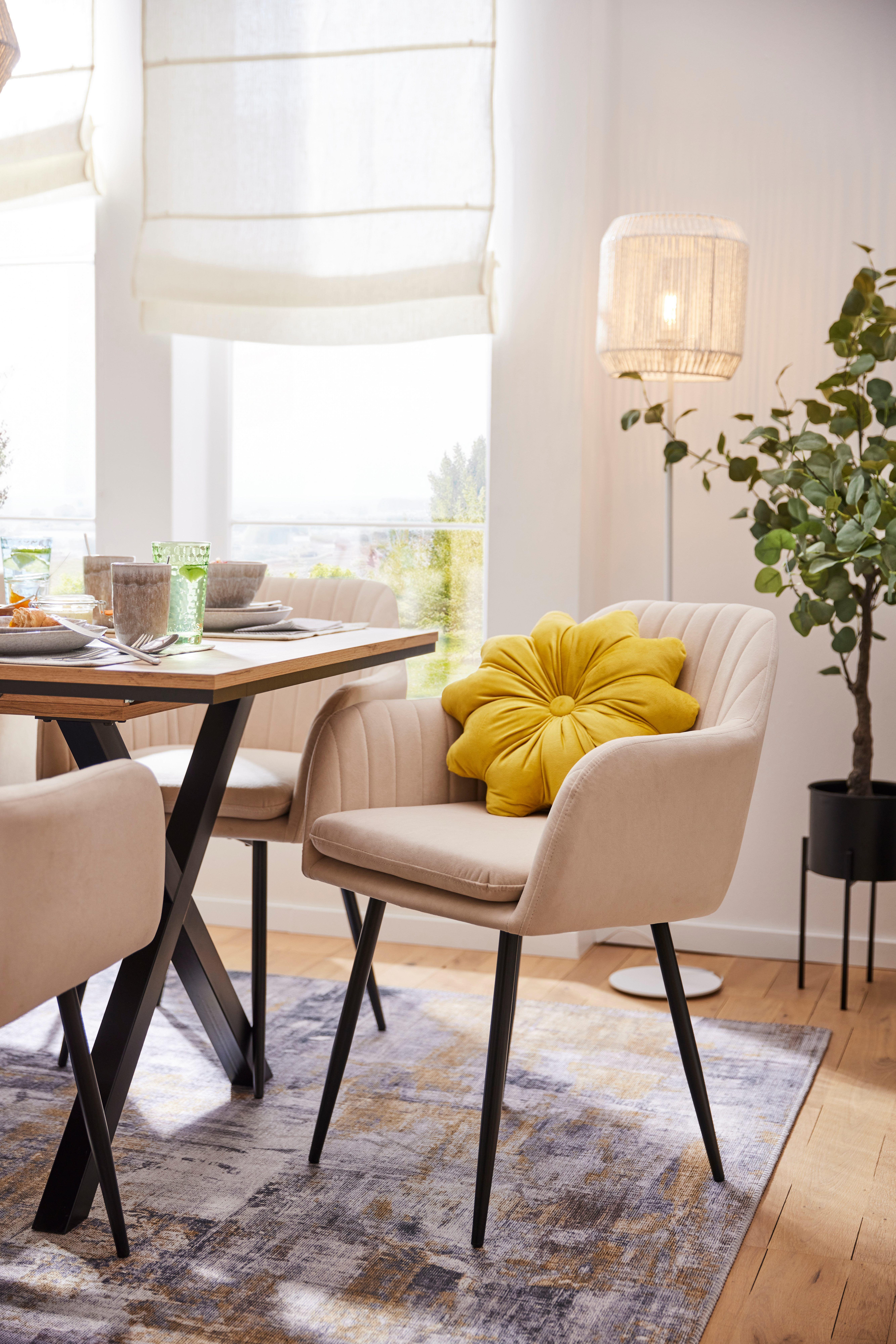 HELA Stoel met armleuningen Carla comfortabele fauteuil, kuipstoel (set)