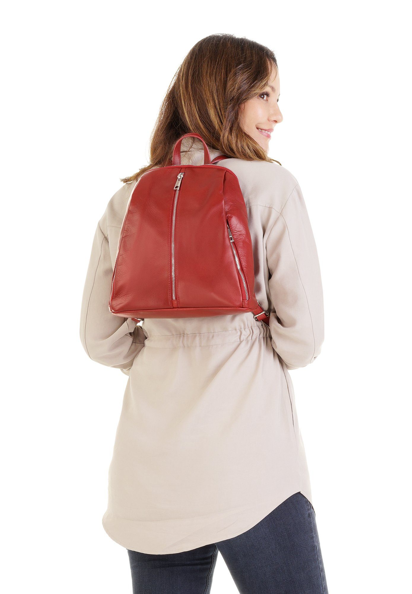 Samantha Look Rugzak echt leer, made in italy