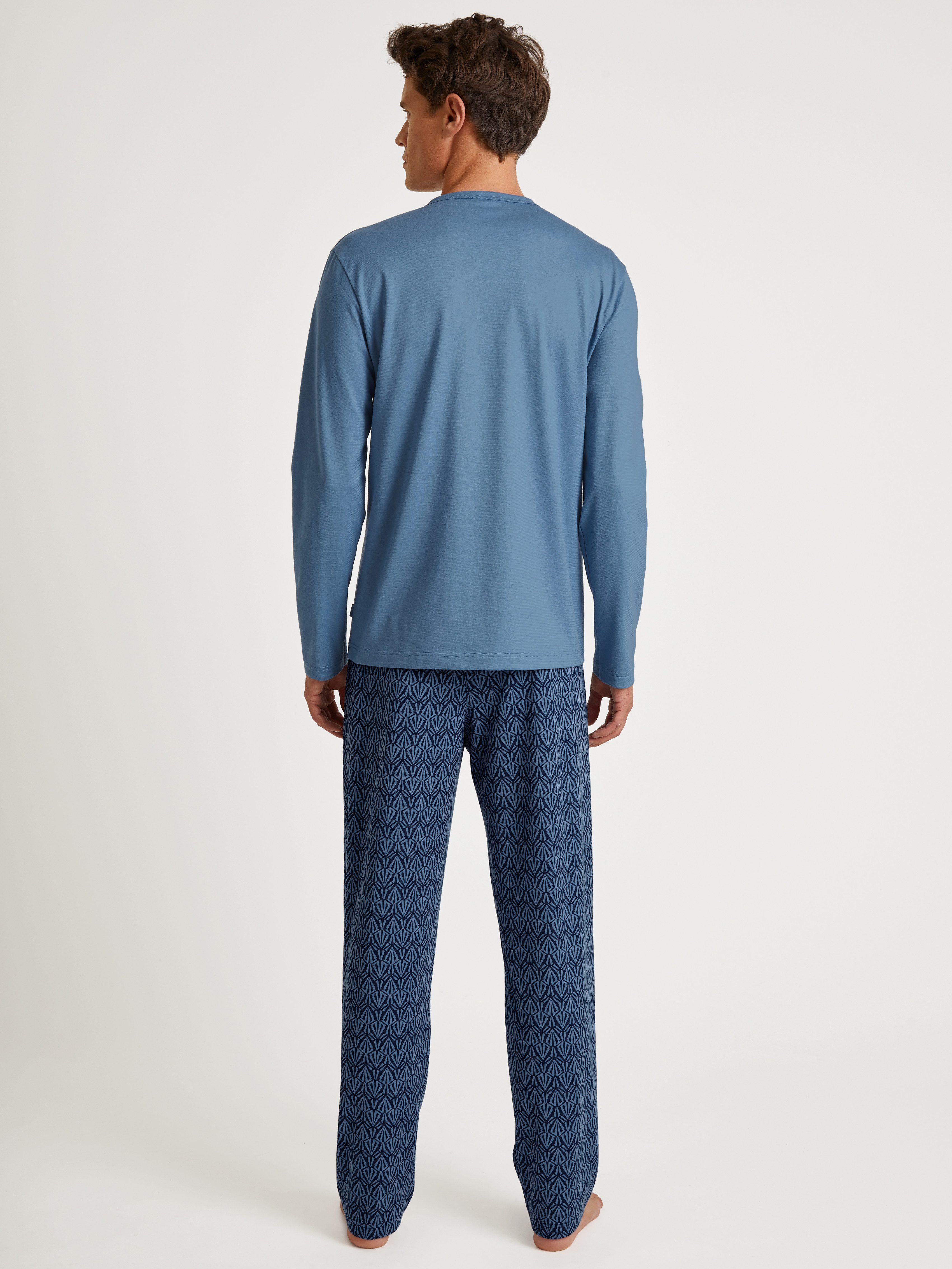 CALIDA Pyjama Relax Imprint 2 met opgestikte borstzak (2-delig)