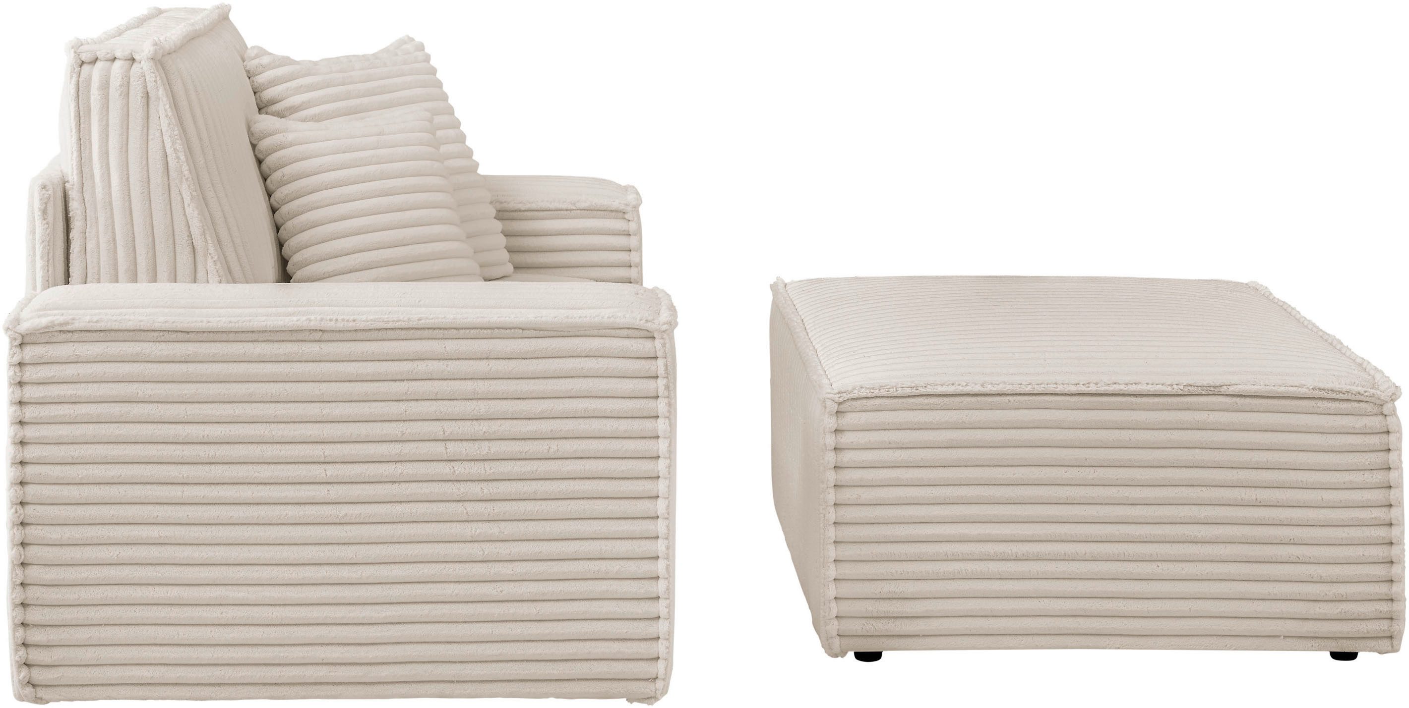 andas Loveseat Finnley Loveseat en hocker als set, passend bij de bekleding-serie Finnley (2-delig)