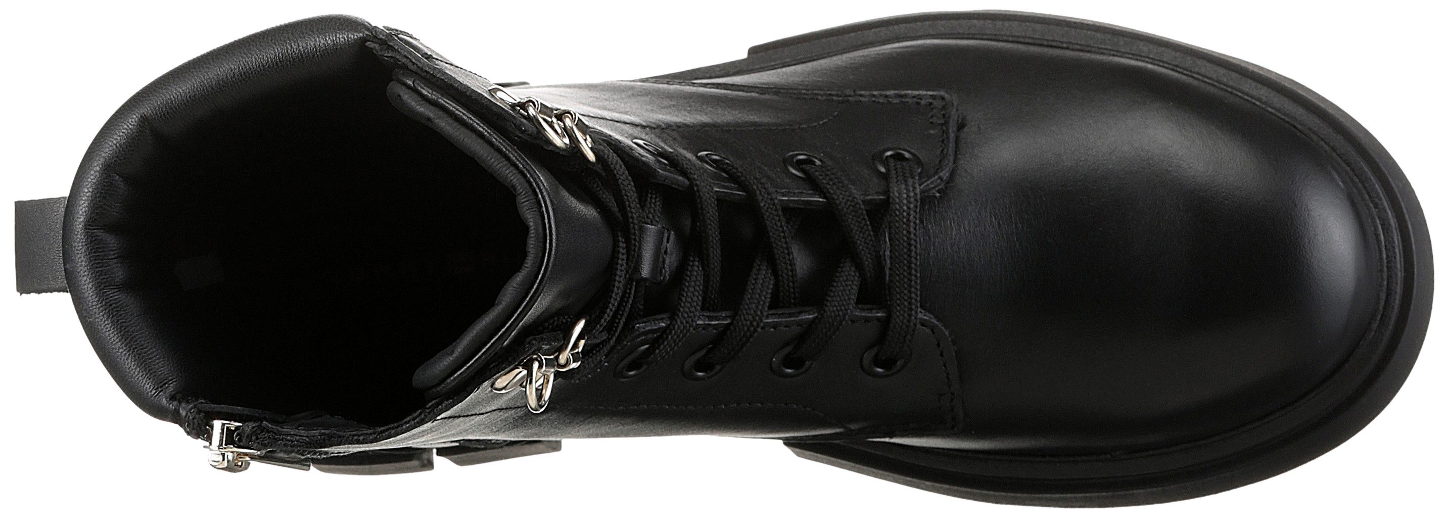 Tommy Hilfiger Bikerboots LACE-UP BIKER LEATHER blokhak, veterschoenen, enkellaars met gepolsterde schacht