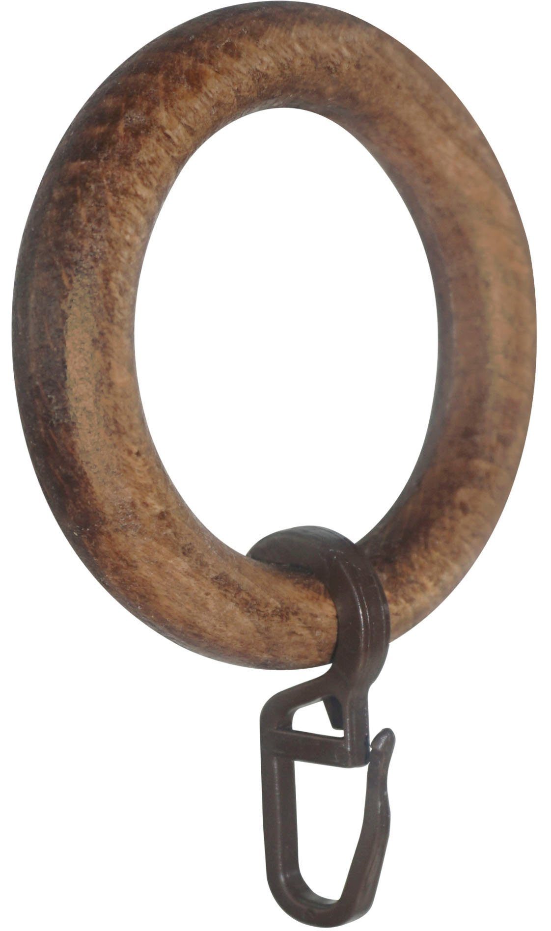 GARESA Gordijnring Houten ring met haak voor diameters tot 28 mm, eenvoudige montage (20 stuks)