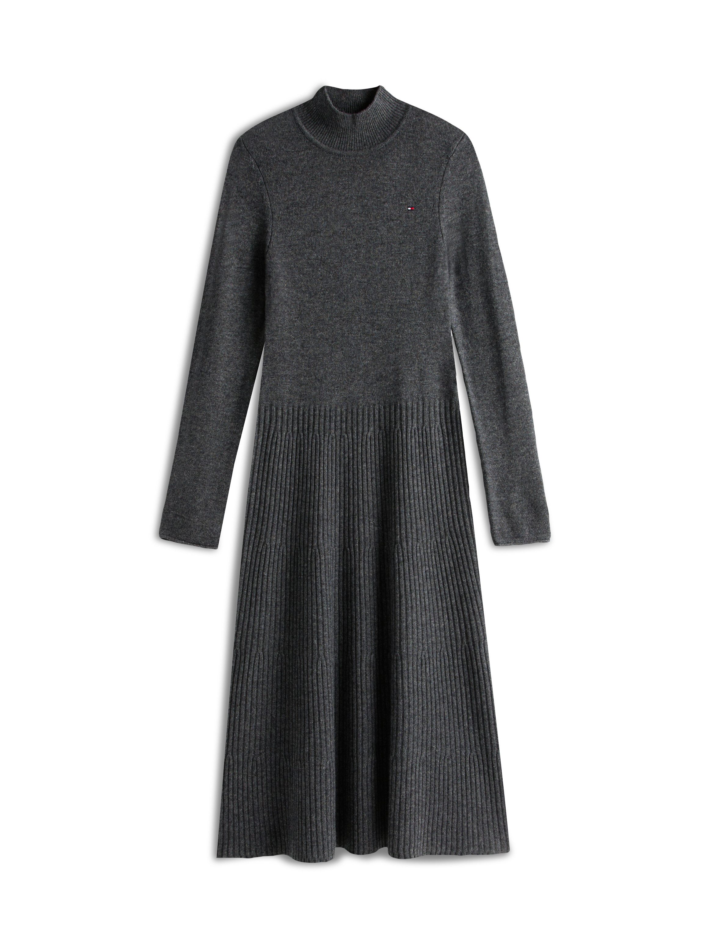 Tommy Hilfiger Gebreide jurk SOFT WOOL LS MOCK-NK SWT DRESS