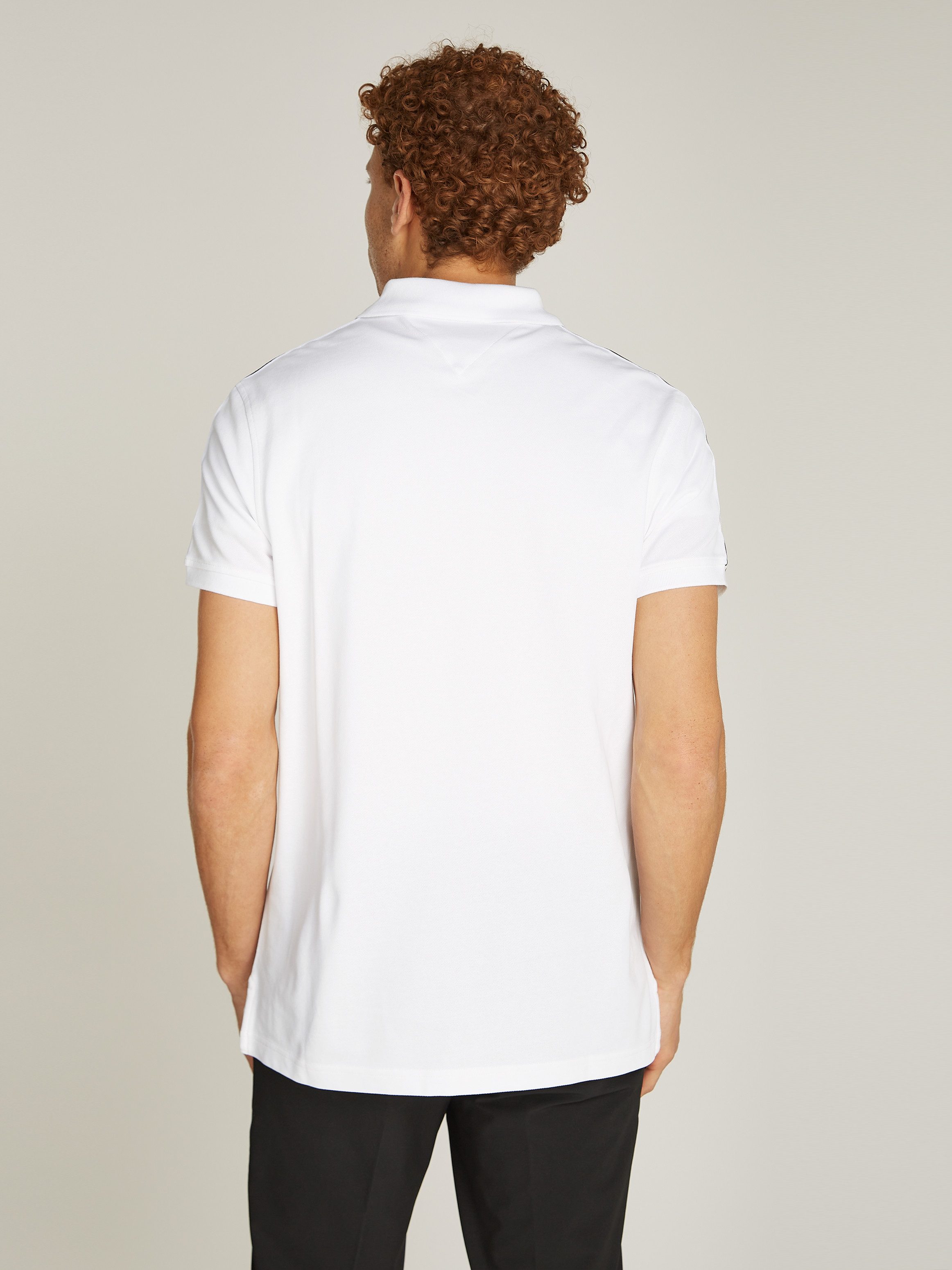 Tommy Hilfiger Poloshirt SHADOW GS REG POLO Strepen in Tommy kleur op de schouder