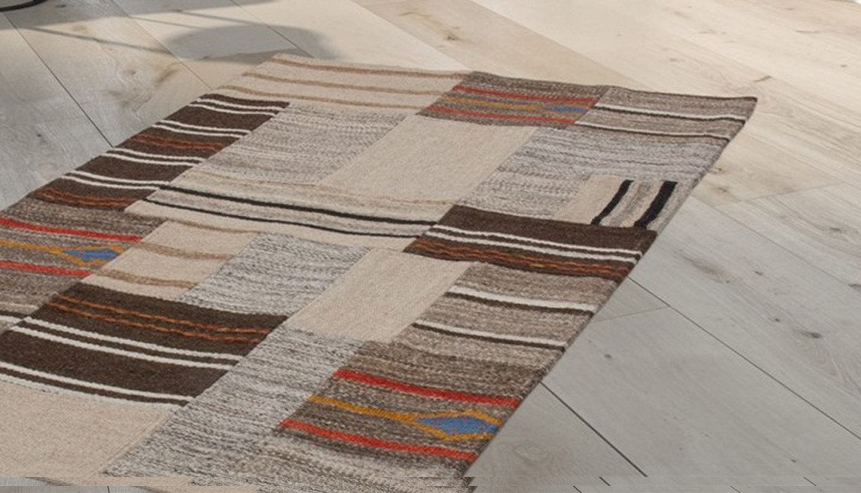 Kayoom Vloerkleed Radical 220 Handgeweven jacquard-kilim, hoogwaardige materiaalcombinatie
