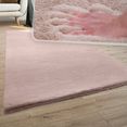 paco home vloerkleed soft 380 heerlijk zacht vloerkleed - bijzonder zacht, unikleuren, ideaal in de woonkamer  slaapkamer roze