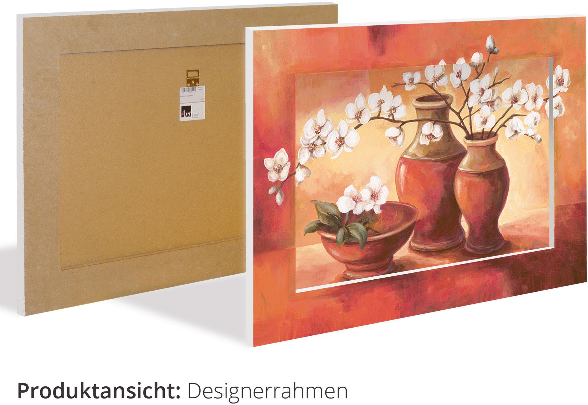 Artland Artprint Goudkleurige ingelijste kersenbloesem