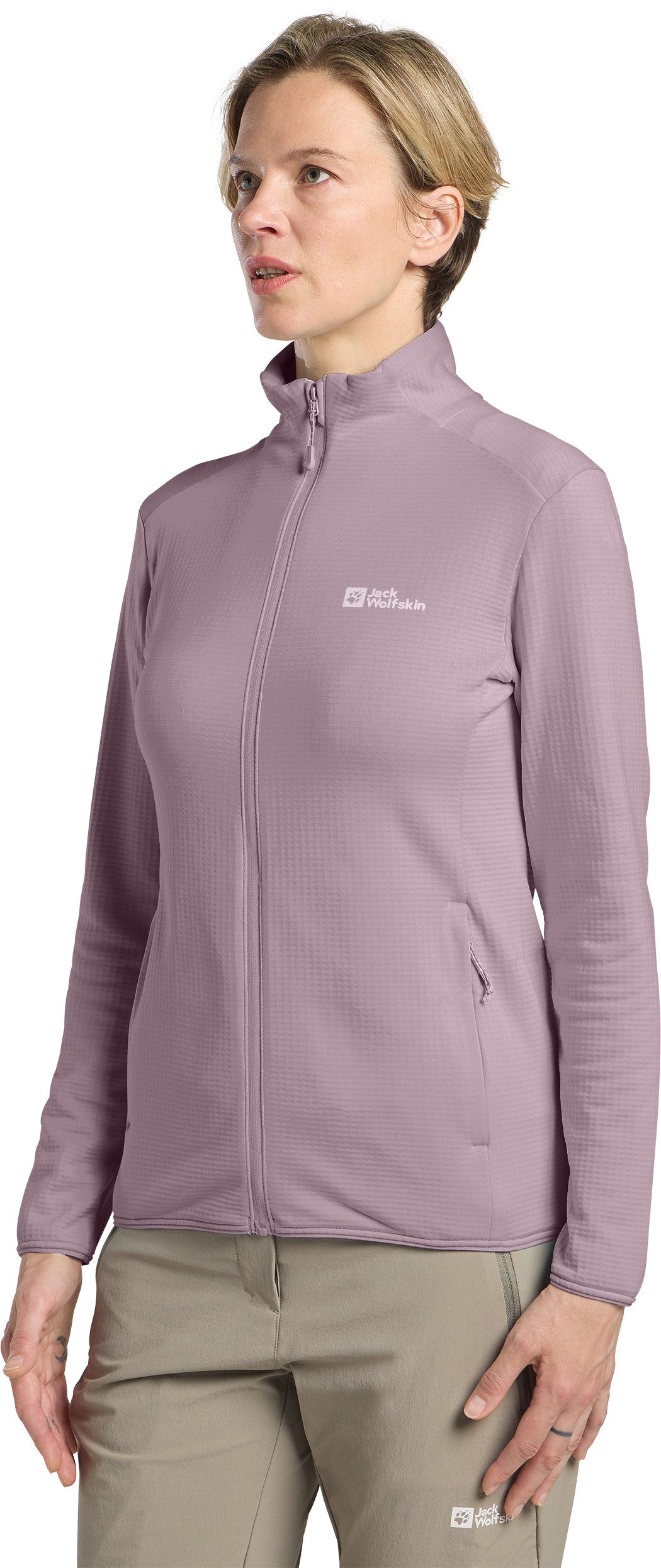 Jack Wolfskin Fleecejack 0 dames fleece vesten maat L grijs