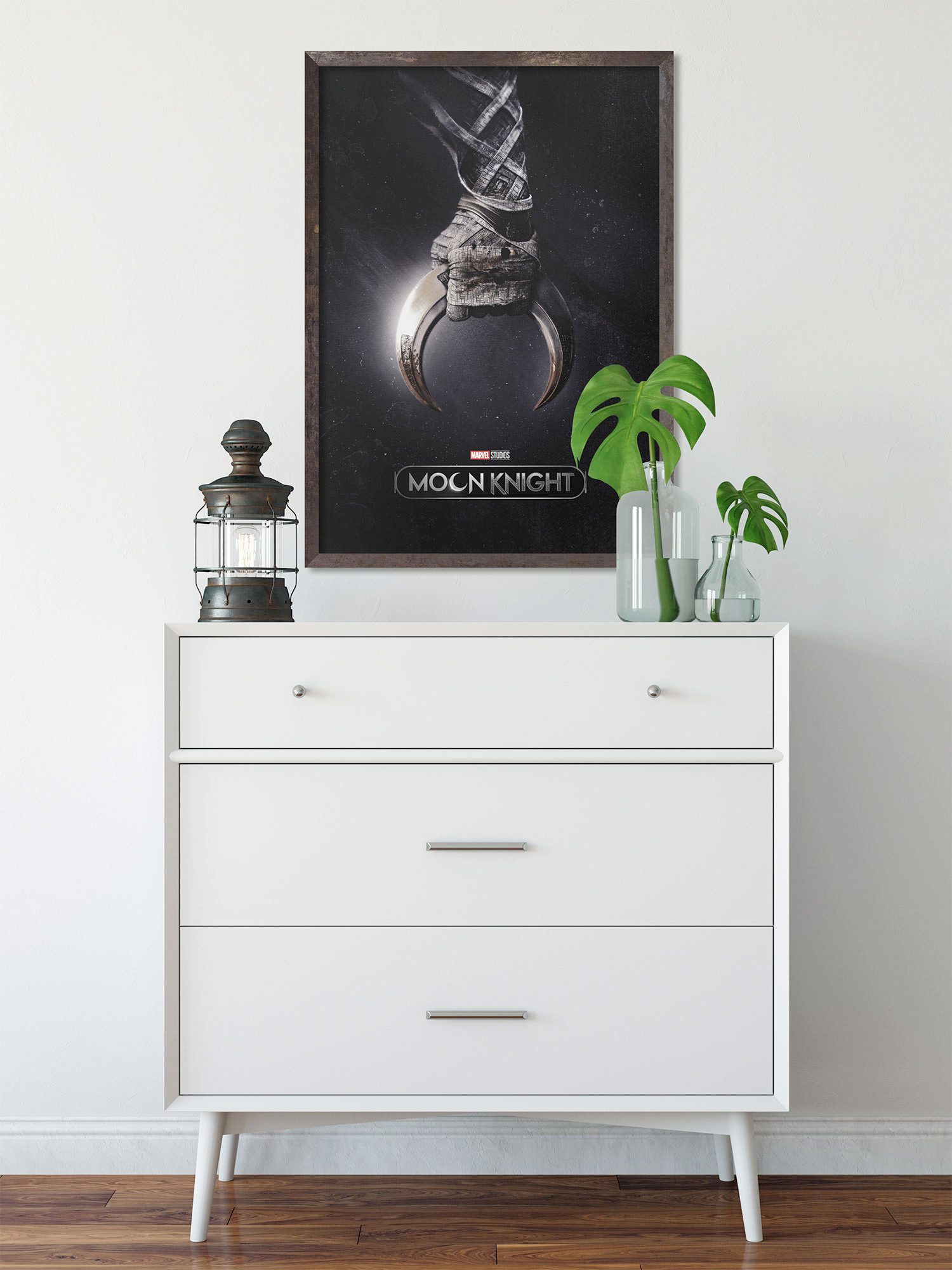 Komar Artprint Moon Knight - Fist of Khonshu 50 x 70 cm (breedte x hoogte) - kinderkamer, wandsticker (1 stuk) foto schilderijen bruin