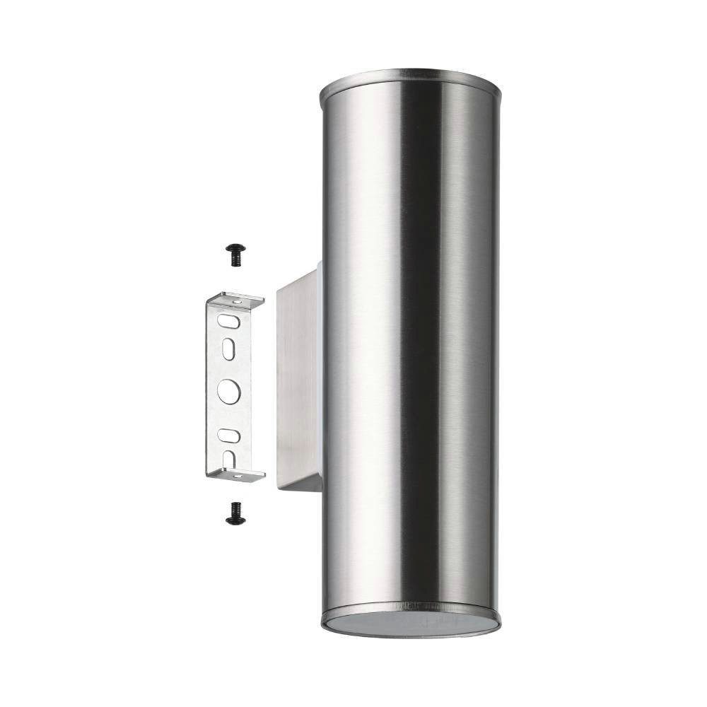 EGLO Ledwandlamp voor buiten Riga wandlamp, buitenverlichting, LED, staal in zilver, IP44