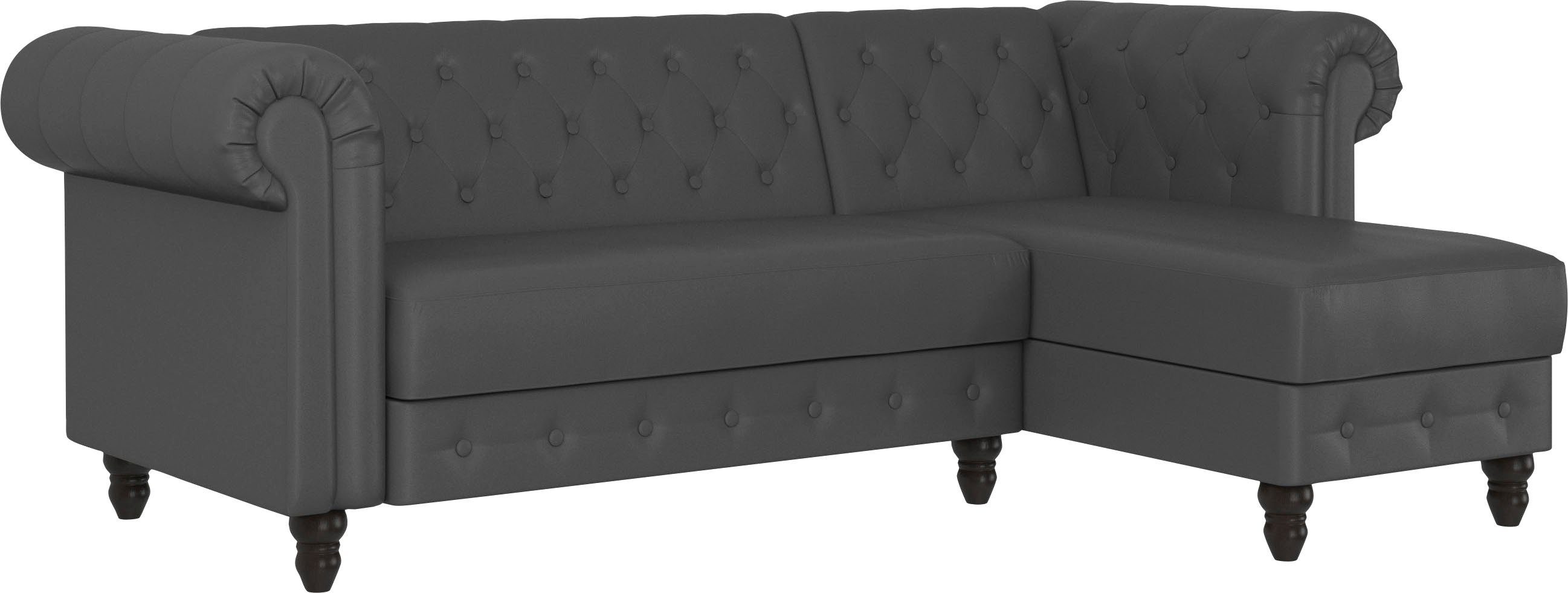 Dorel Home Hoekbank Felix, L-model, 241 cm (ligoppervlak108x195 cm), récamier verwisselbaar,
