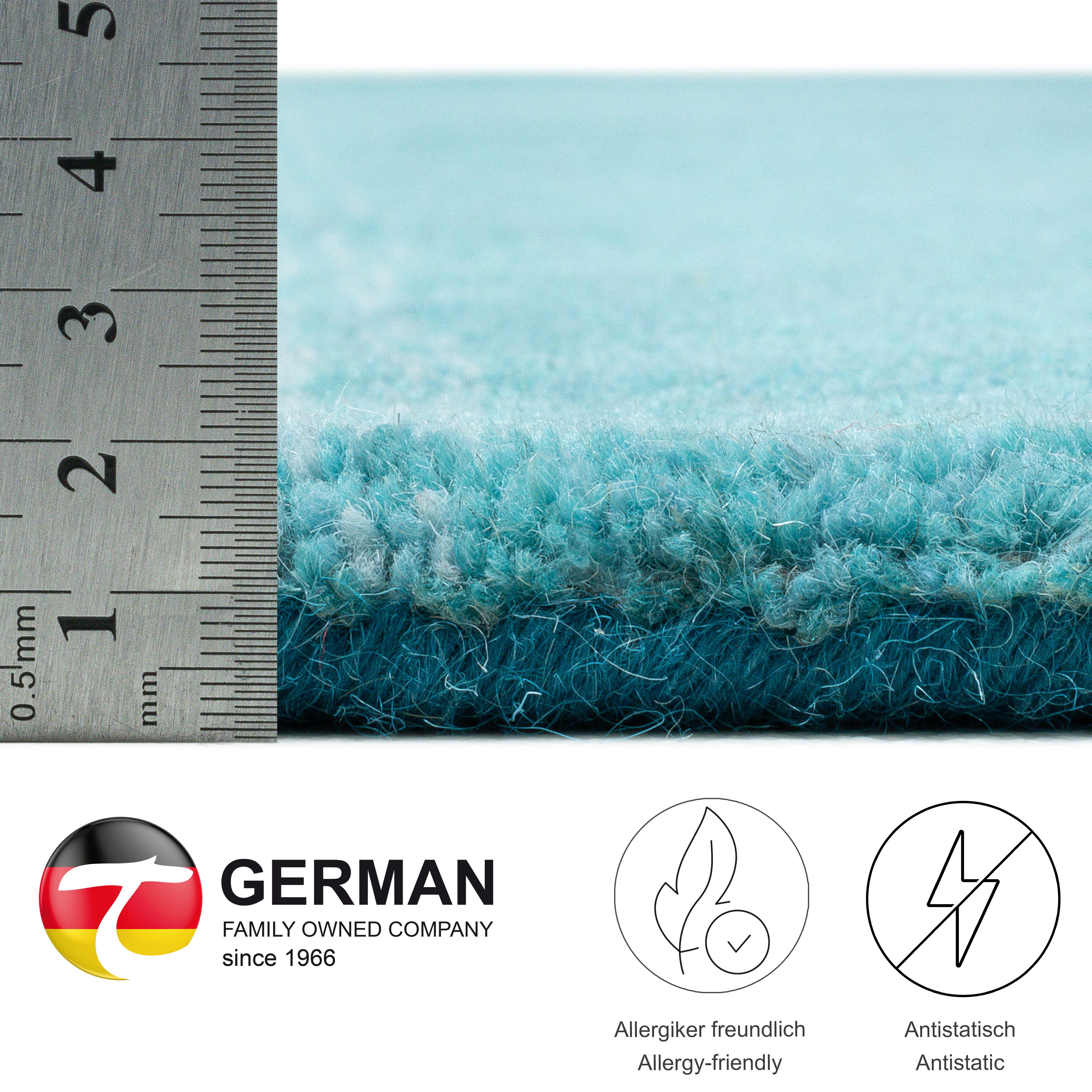 THEKO Wollen kleed Wool Comfort Handgeweven vloerkleed, zuivere wol, met de hand geweven, briljante kleuren, Scandinavisch