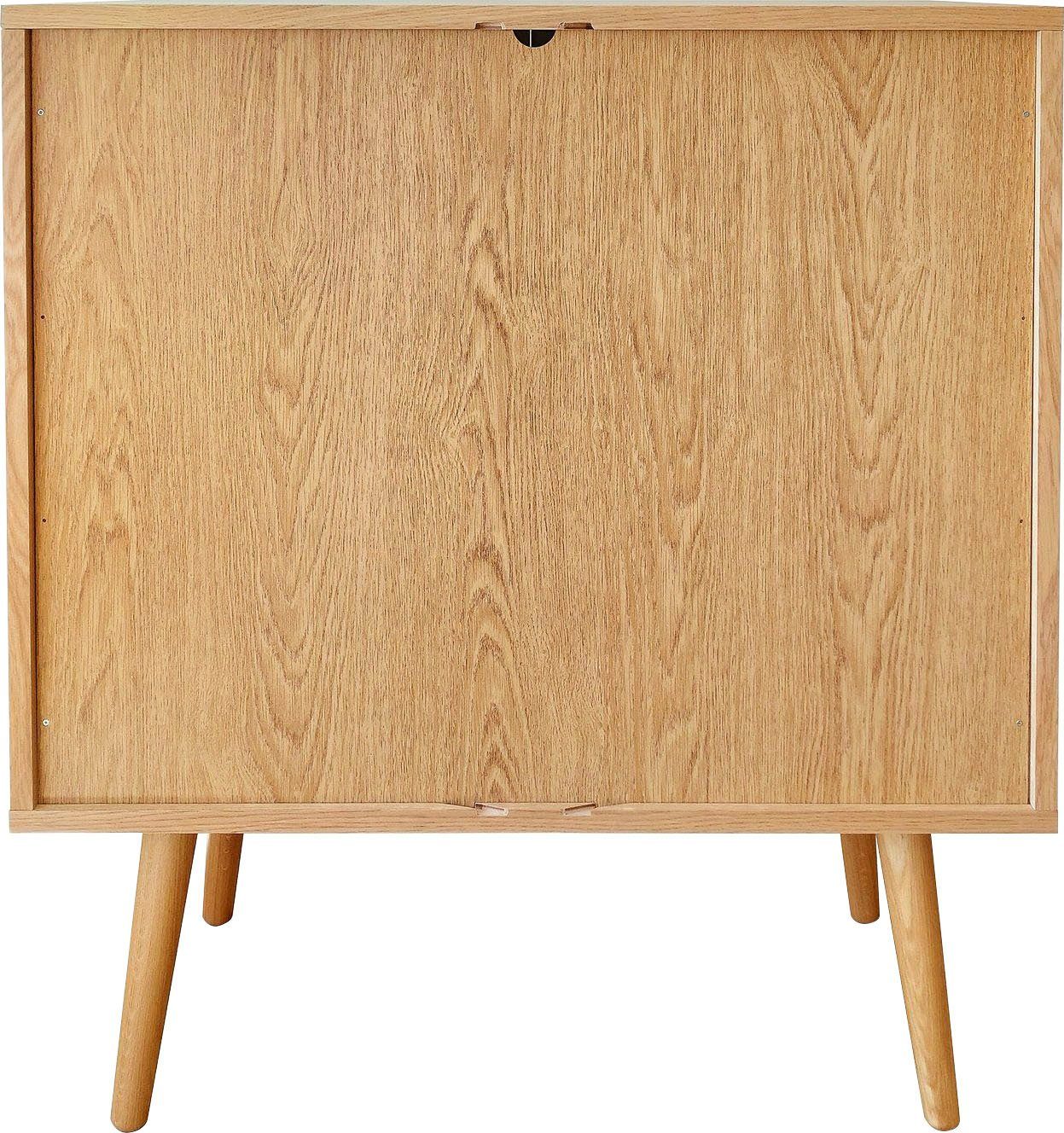 Woodman Highboard Rove Opbergkast bijzonder ontwerp, breedte 83 cm, met eikenfineer