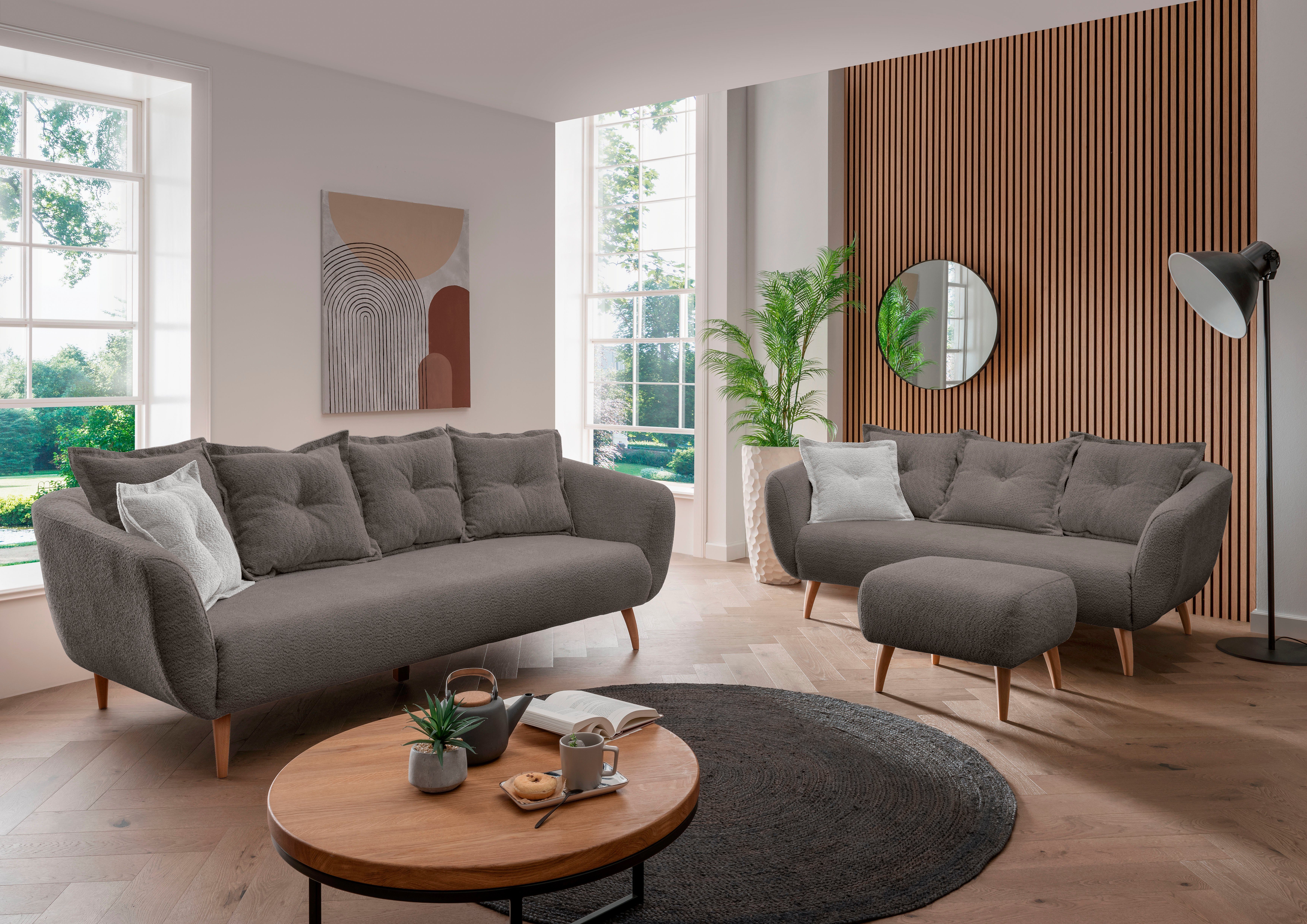 Home affaire 2,5-zitsbank Baggio modern en romantisch design, comfortabel