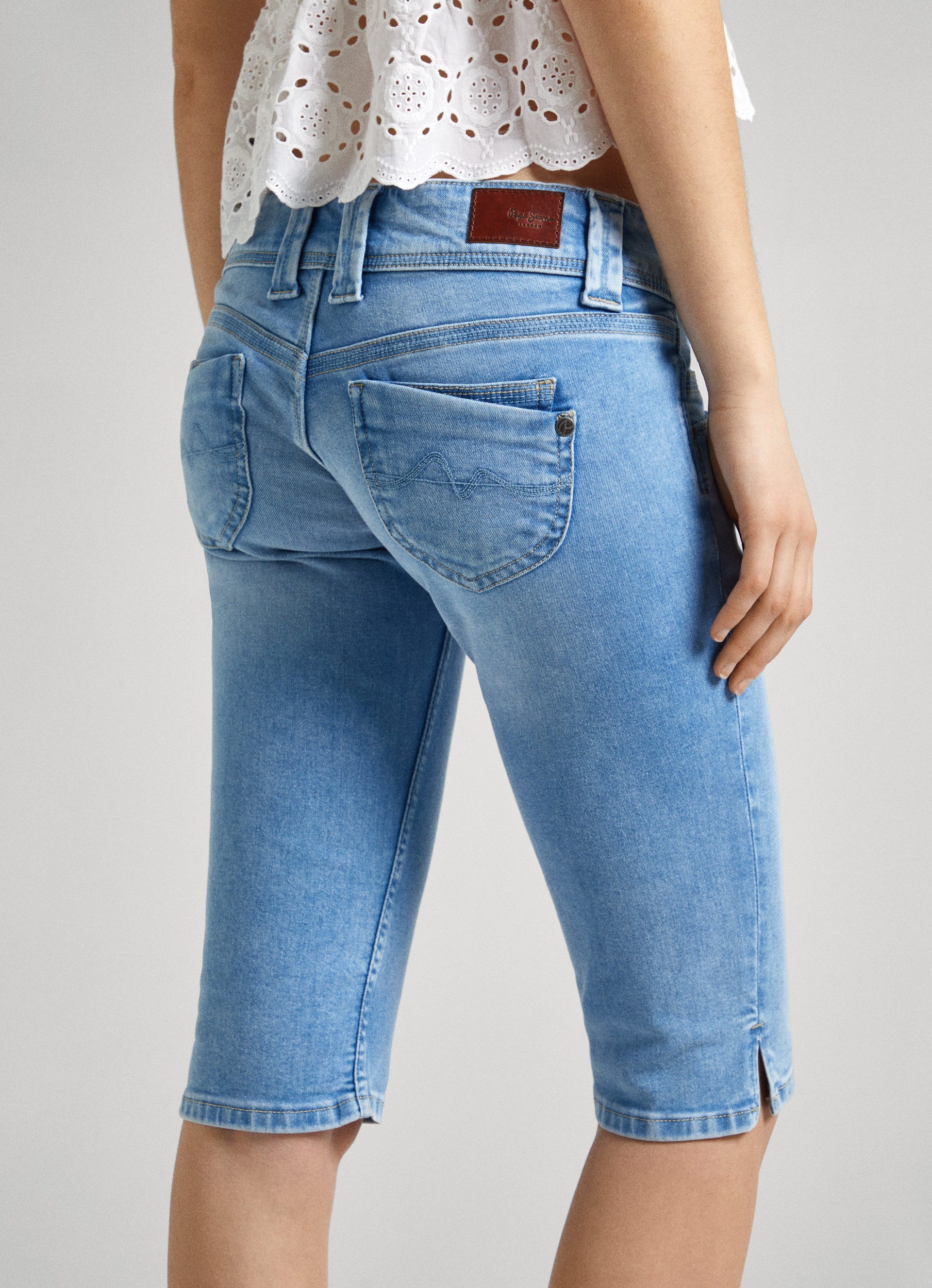 Pepe Jeans Slim fit jeans Shorts SLIM CROP LW