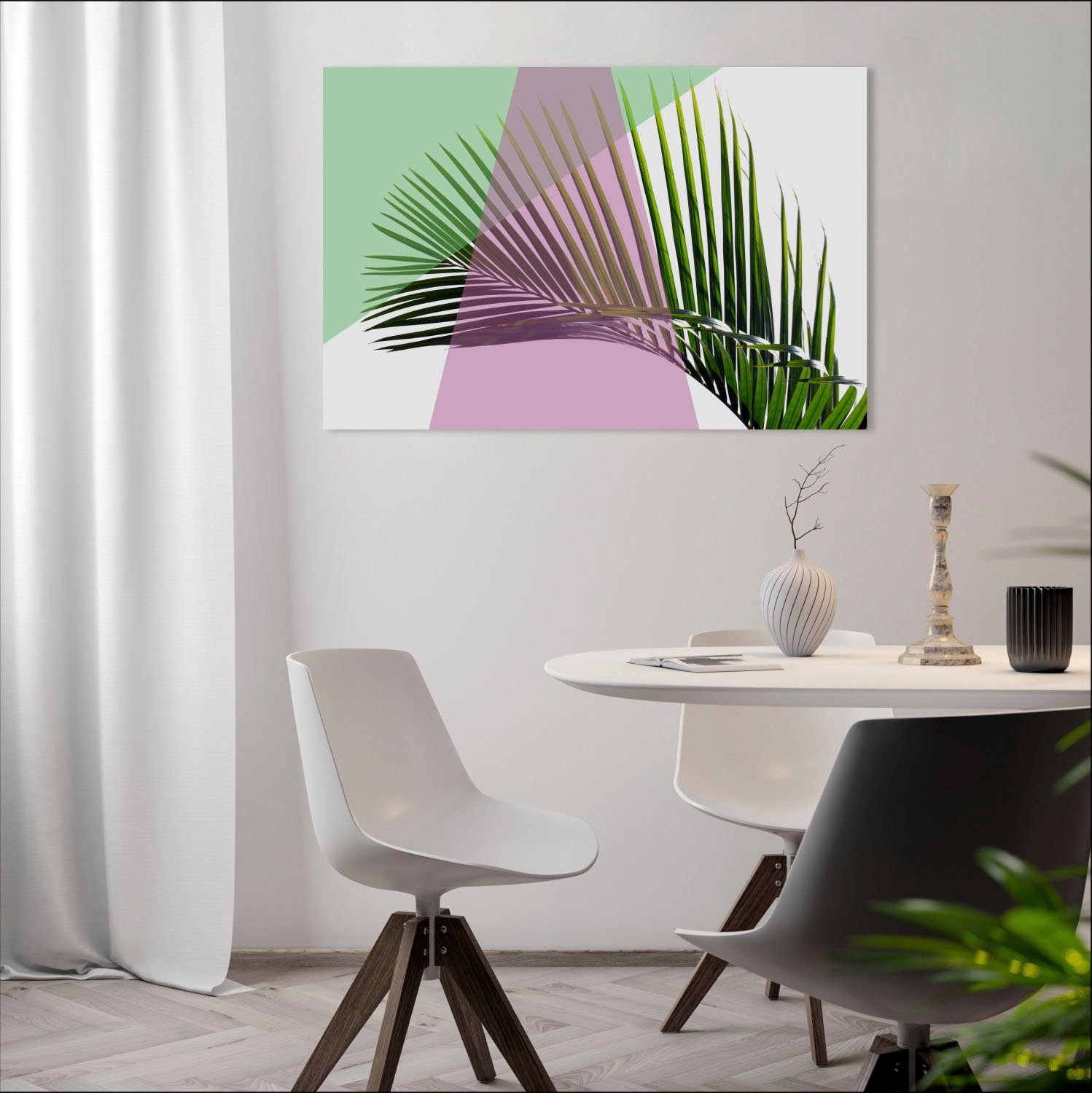 queence Artprint op acrylglas Bladeren Fine Art-print in galeriekwaliteit