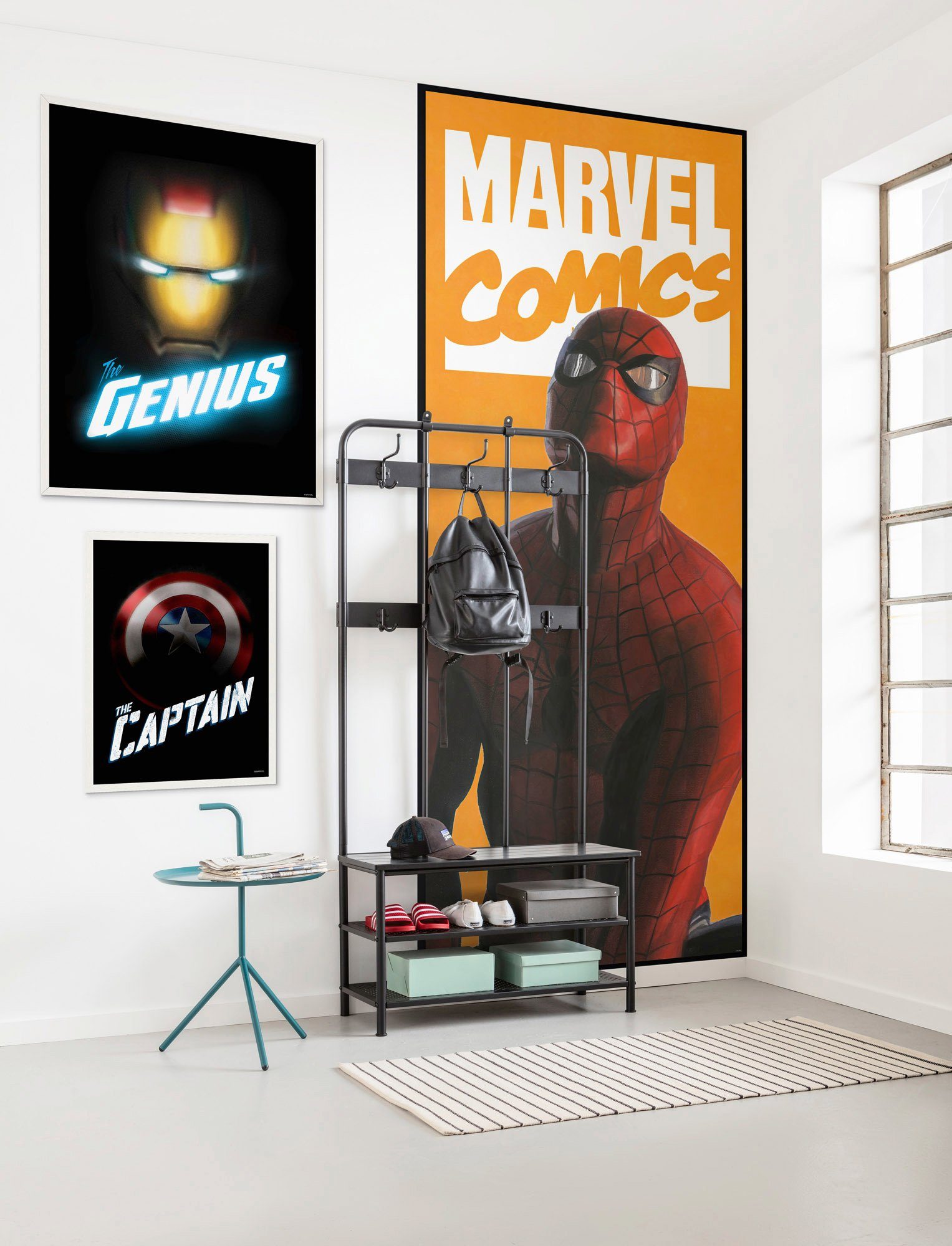 Komar Wanddecoratie Avengers The Captain Wanddecoratie voor de kinderkamer - zonder lijst (1 stuk)