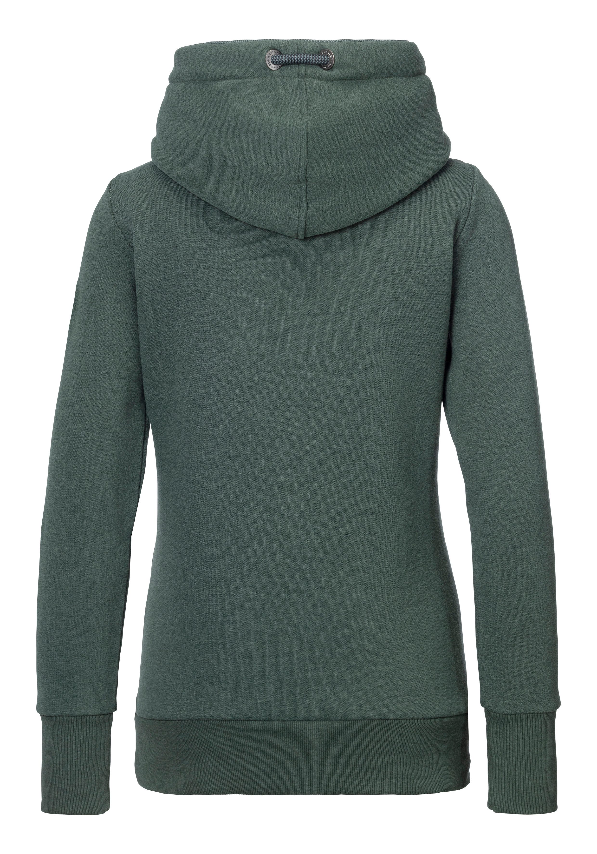Ragwear Hoodie GRIPYBUTTON Sweater met rustieke koordaccenten