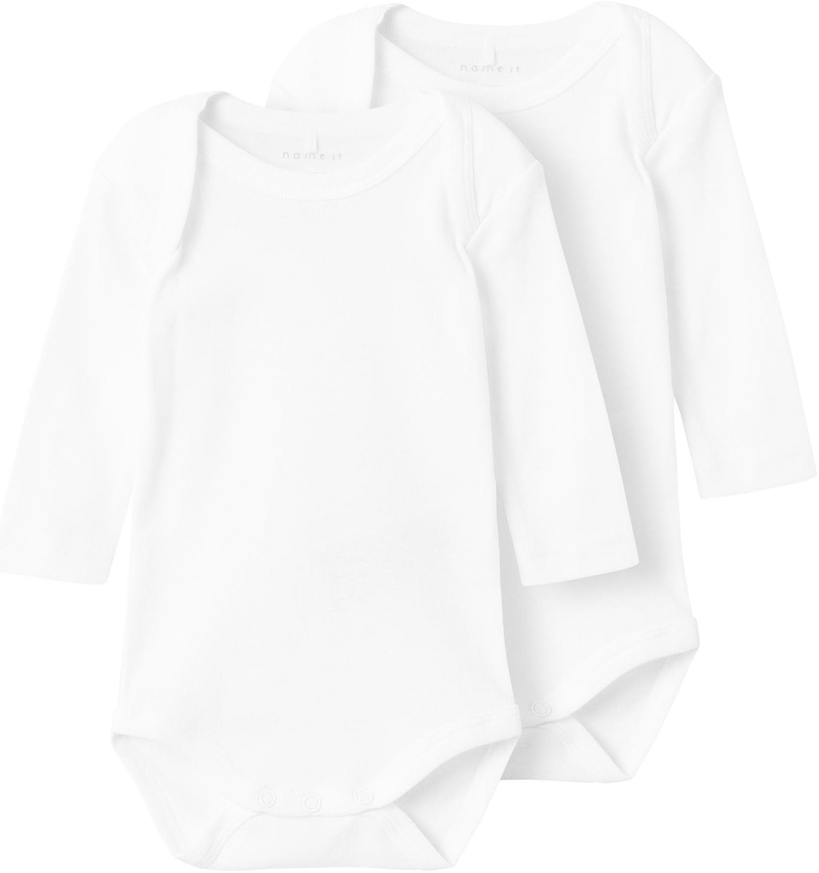 Name It Pyjama NBNBODY 2P LS SOLID WHITE NOOS (set, 2-delig)