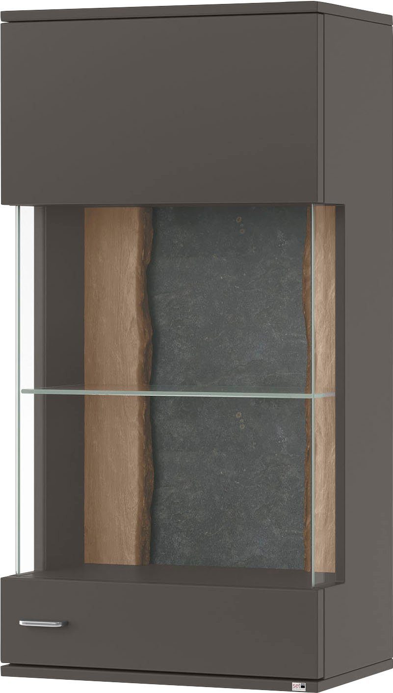 set one by Musterring Vitrinekast Tacoma Type 21/22, hoogte 126,4 cm, met getinte glasdeur