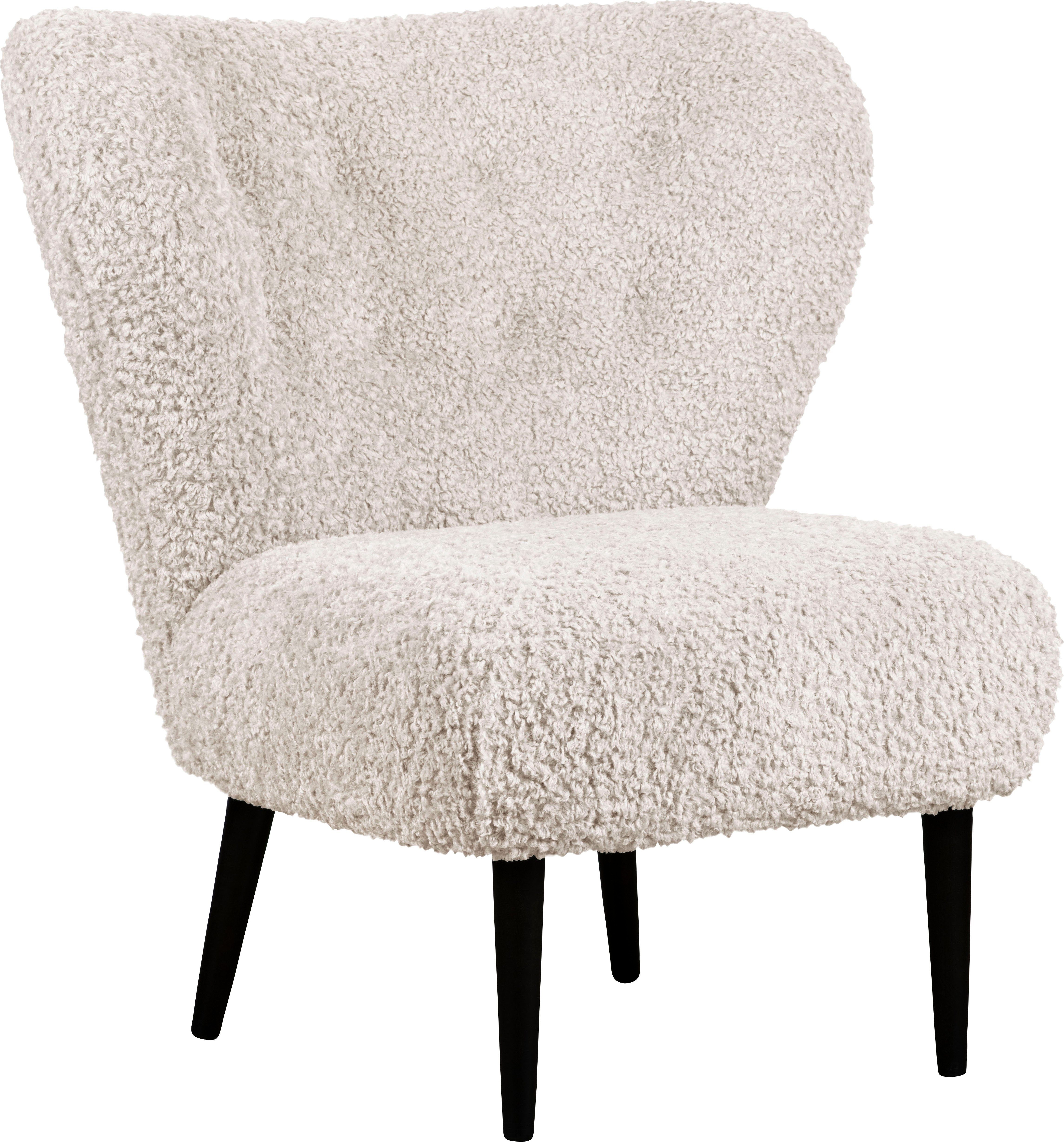 LeGer Home by Lena Gercke Fauteuil Dinah Knoopdetails op de achterkant, naar keuze met of zonder poef/voetenbank