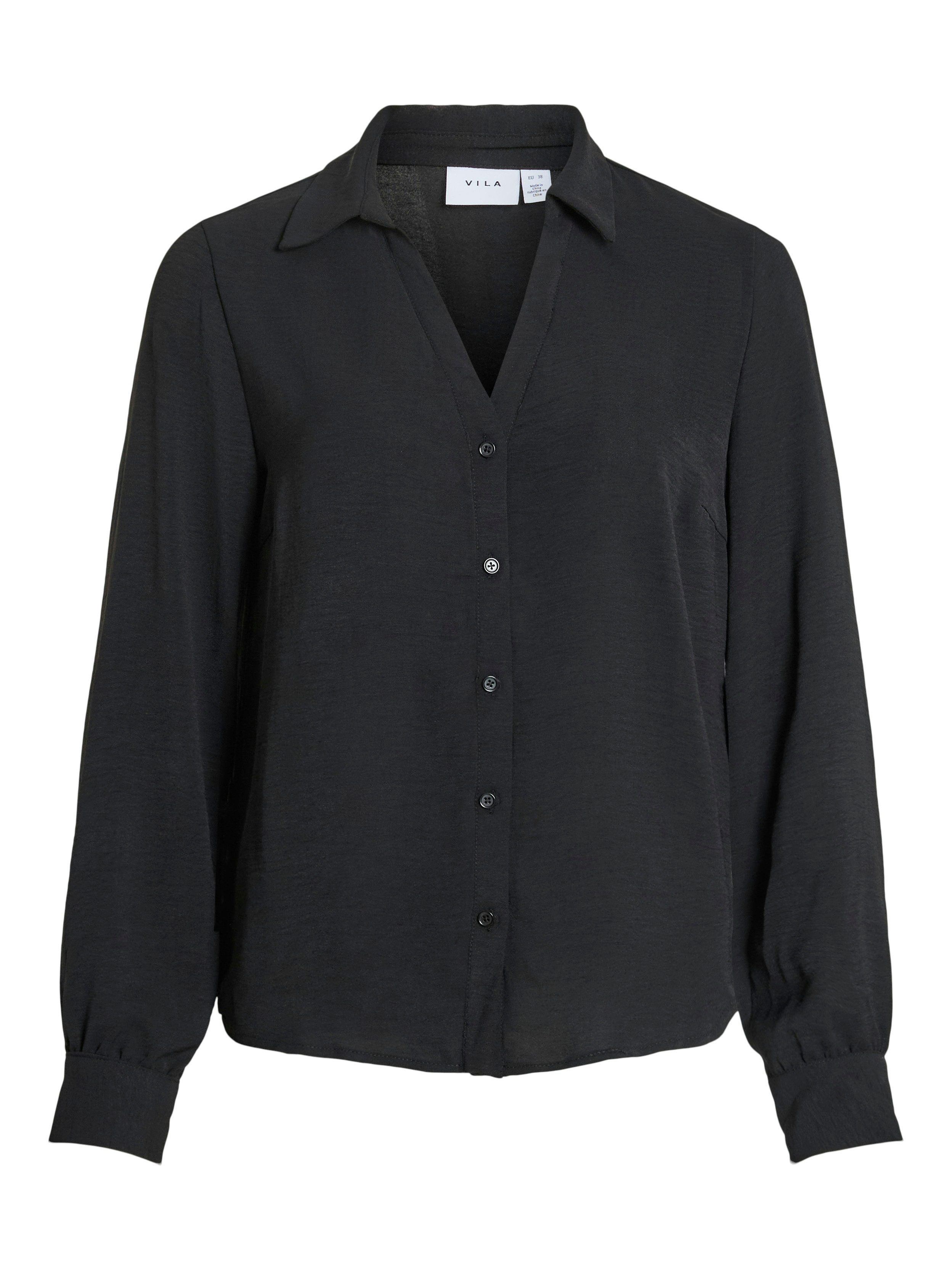 Vila Blouse met lange mouwen VIJOSA L/S V-NECK SHIRT - NOOS