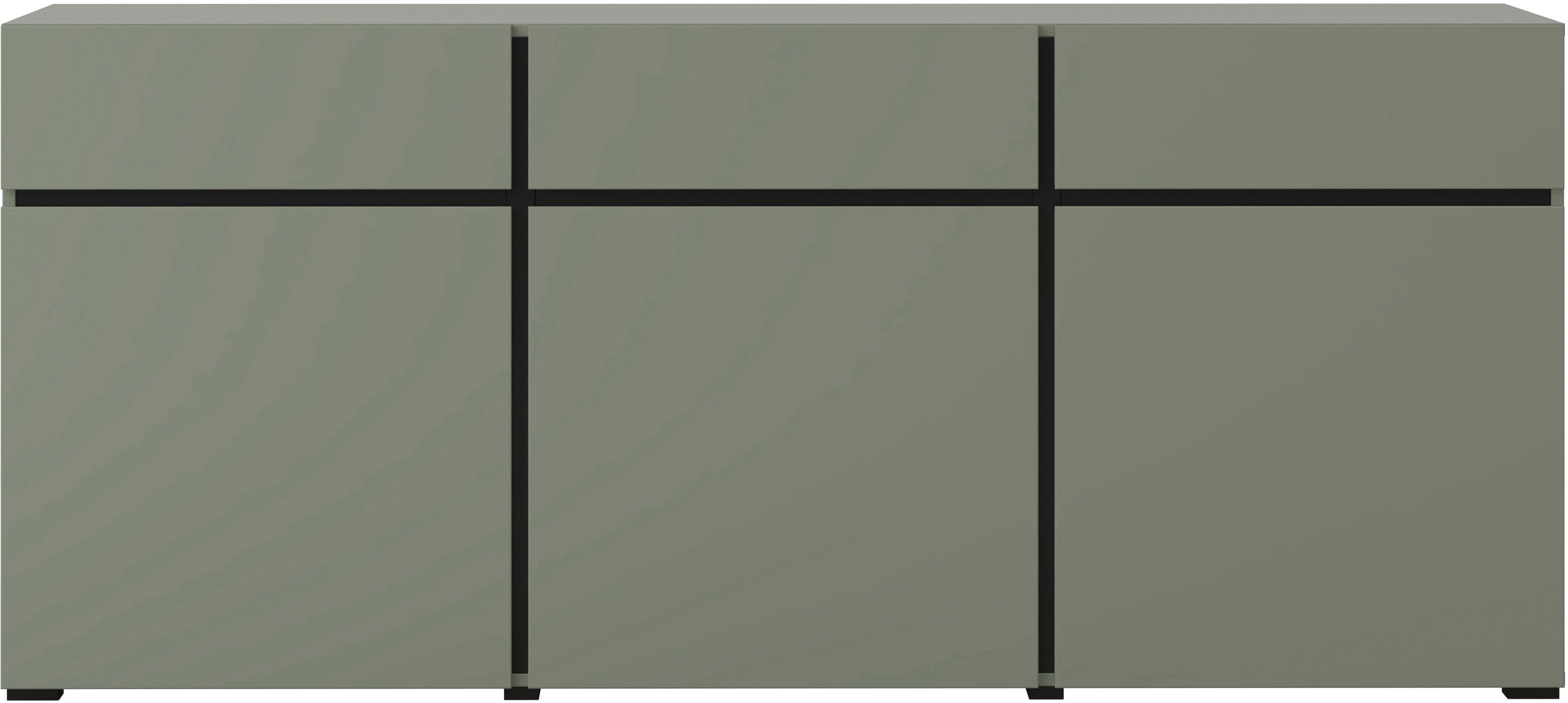 INOSIGN Dressoir Cross,breedte 180 cm, moderne greeploze kast,3 deuren/3 laden