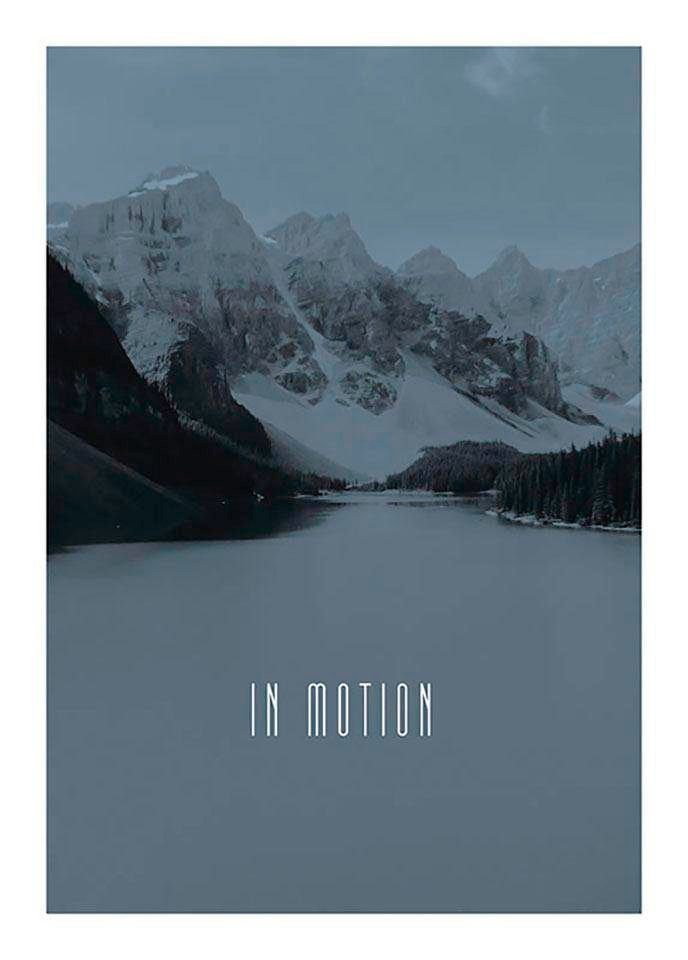 Komar Poster Word Lake in Motion Steel Hoogte: 70 cm