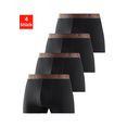 h.i.s boxershort met comfortabele stretchband (4 stuks) zwart