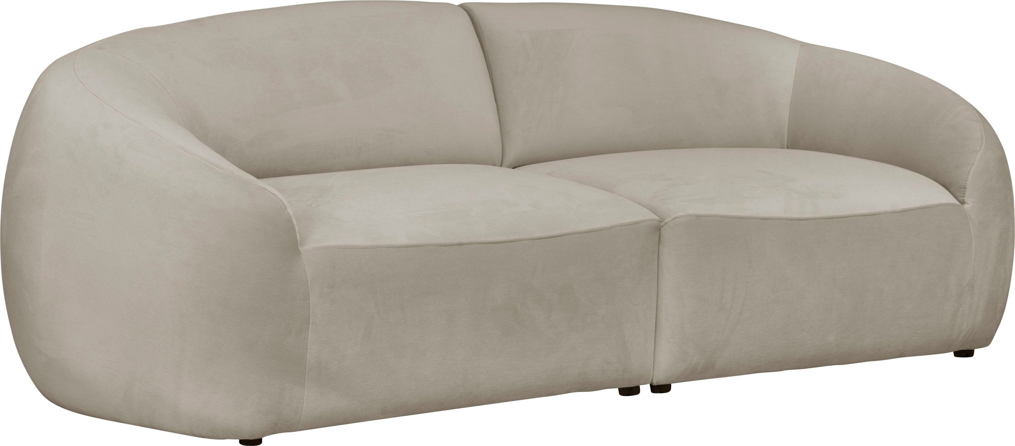 LeGer Home by Lena Gercke Megabank YANI designerbank, organische vorm, afmetingen B/D/H: 240/64/81 cm bruin, xxl banken