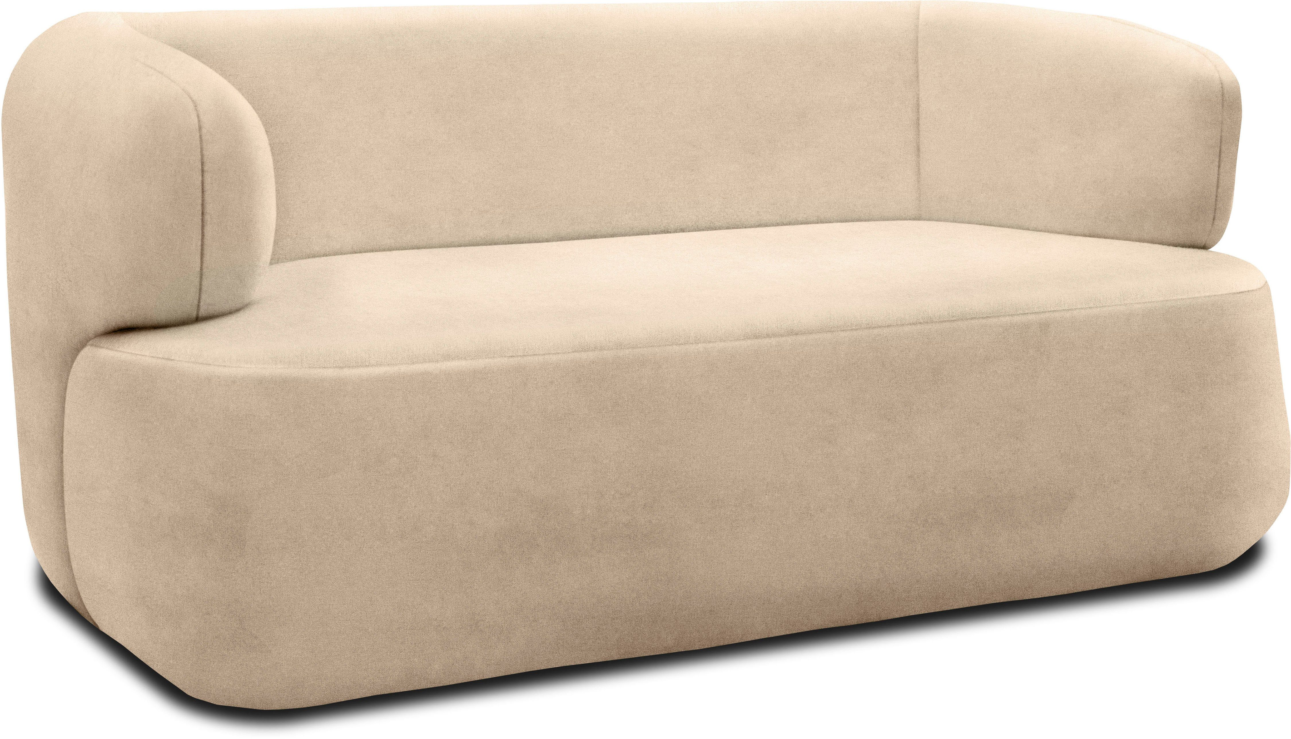 DOMO collection 2-zitsbank 800012 designbank, comfortabel en elegant, organische vormtaal