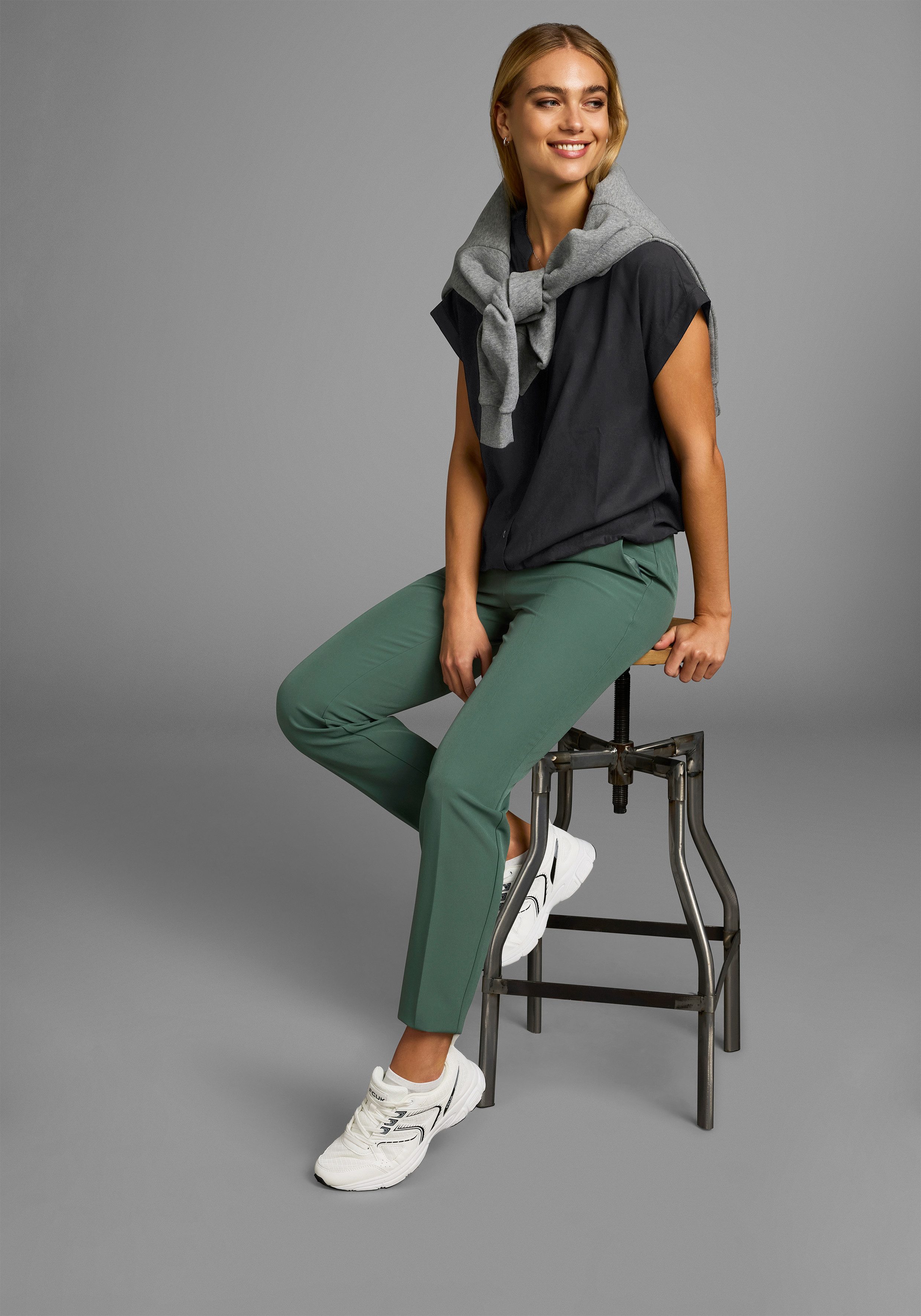 Boysen's Overhemdblouse in oversized stijl met ballonzoom