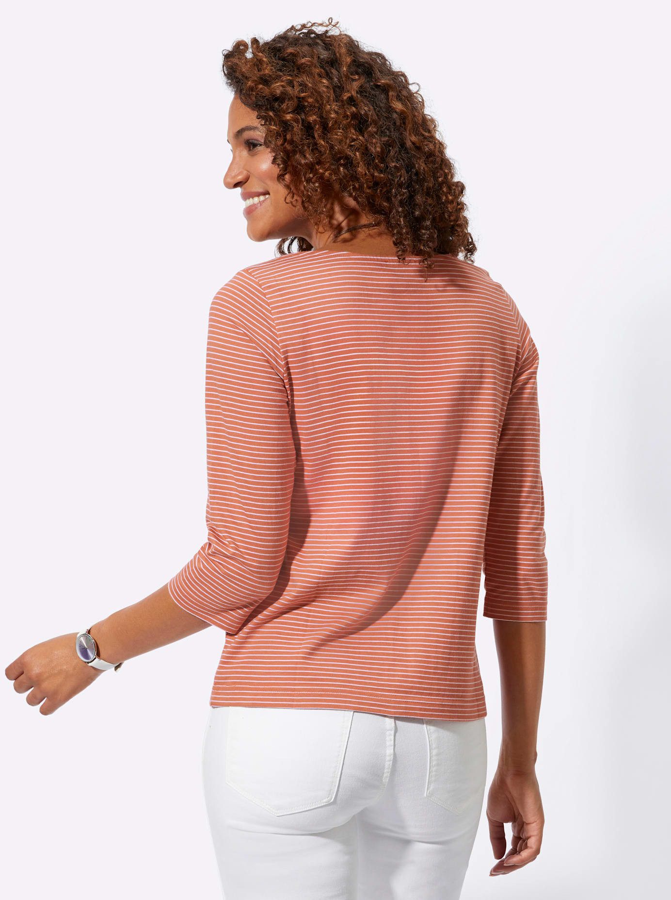 Casual Looks Shirt met 3/4 mouwen Gestreept shirt (1-delig)