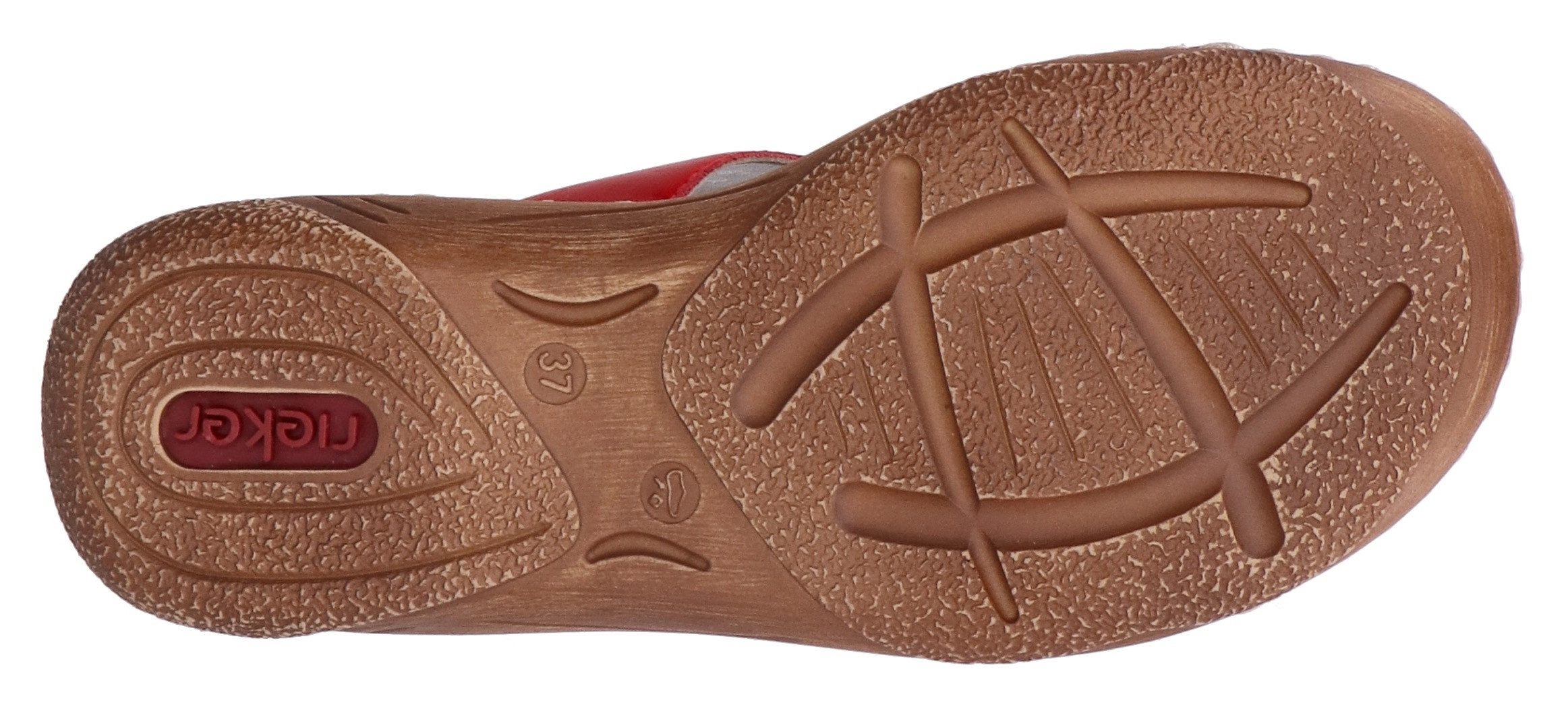 Rieker Slippers Zomerschoen, slippers, vakantieschoen, klittenbandschoen met perforatie