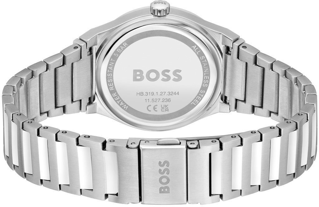 Boss Kwartshorloge CANDOR DAMES Dameshorloge, horloge, glow-in-the-dark indices, roestvrijstalen band
