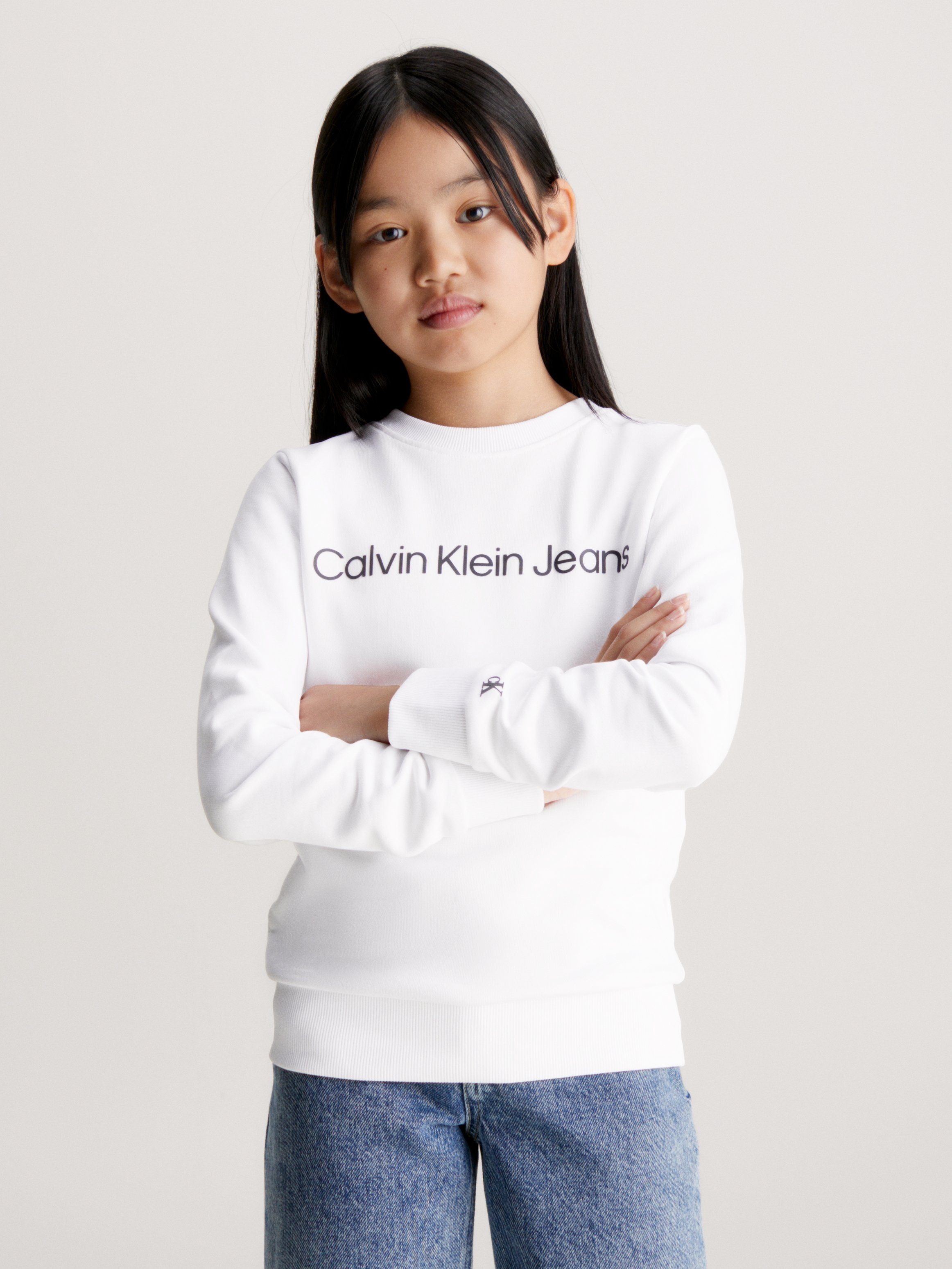 Calvin Klein Sweatshirt INST. LOGO REGULAR CN voor kinderen tot 16 jaar