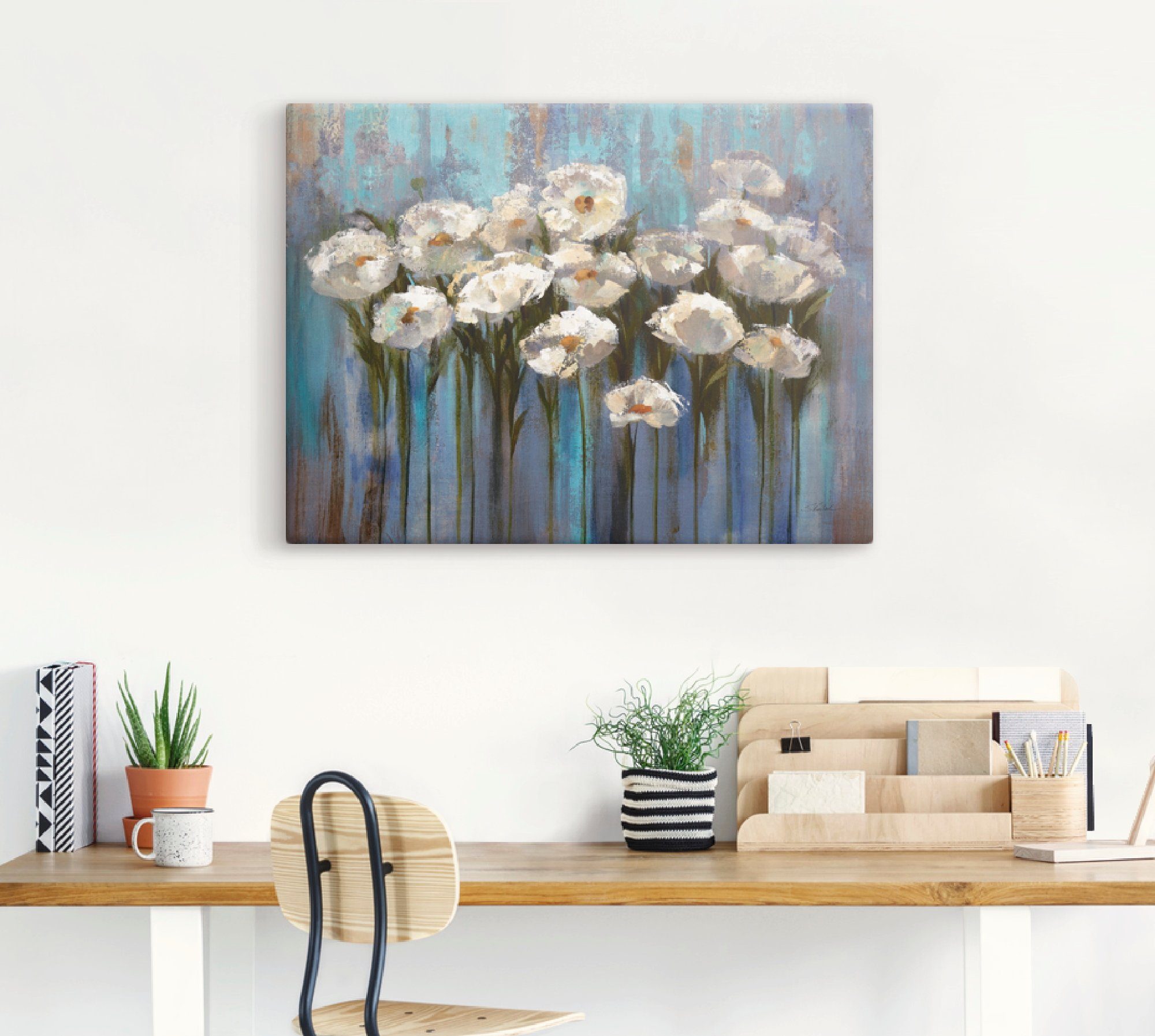 Artland Artprint Anemonen aan het meer als artprint op linnen, poster in verschillende formaten maten