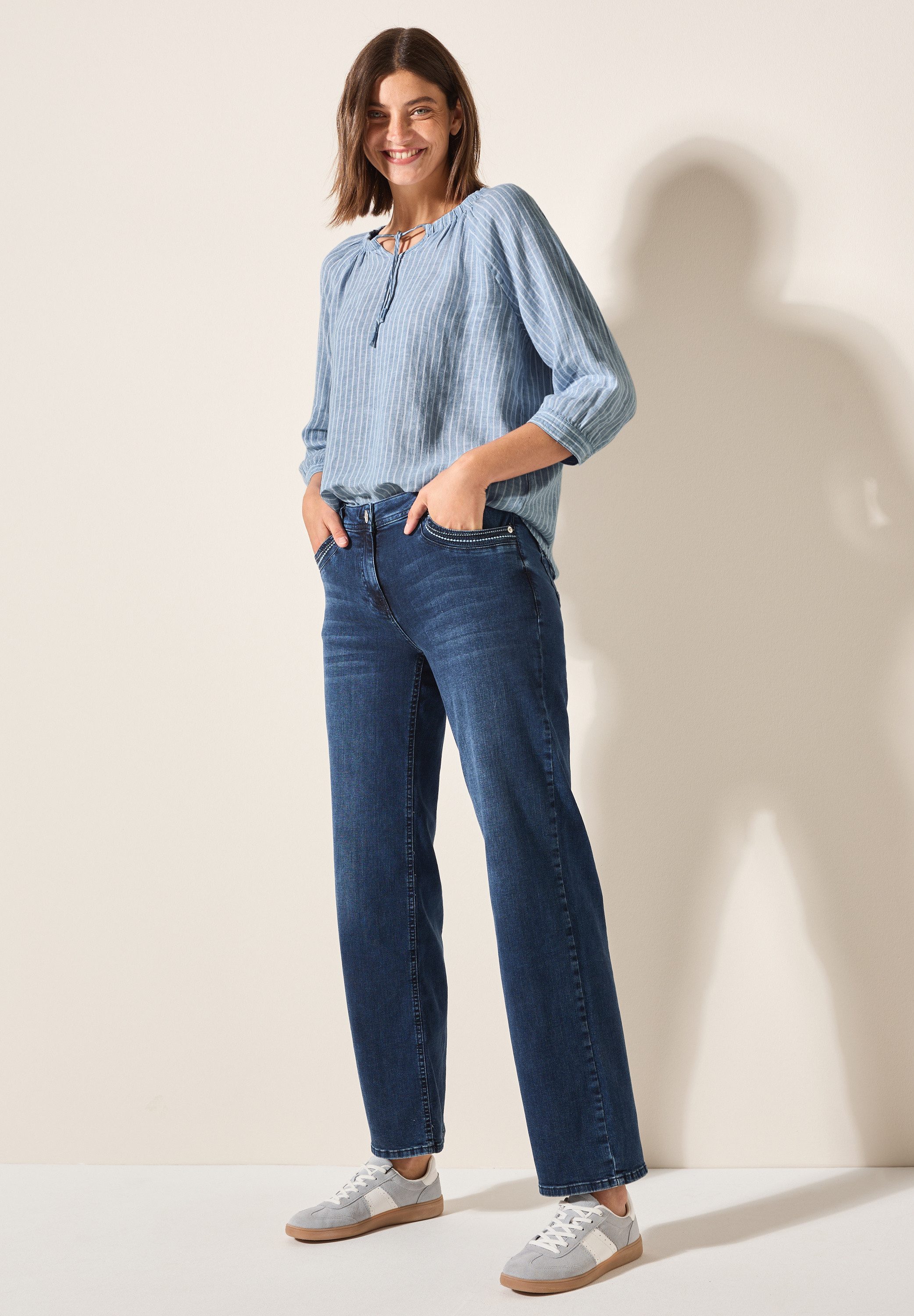 Cecil Shirtblouse 3/4-mouw in streepeffect