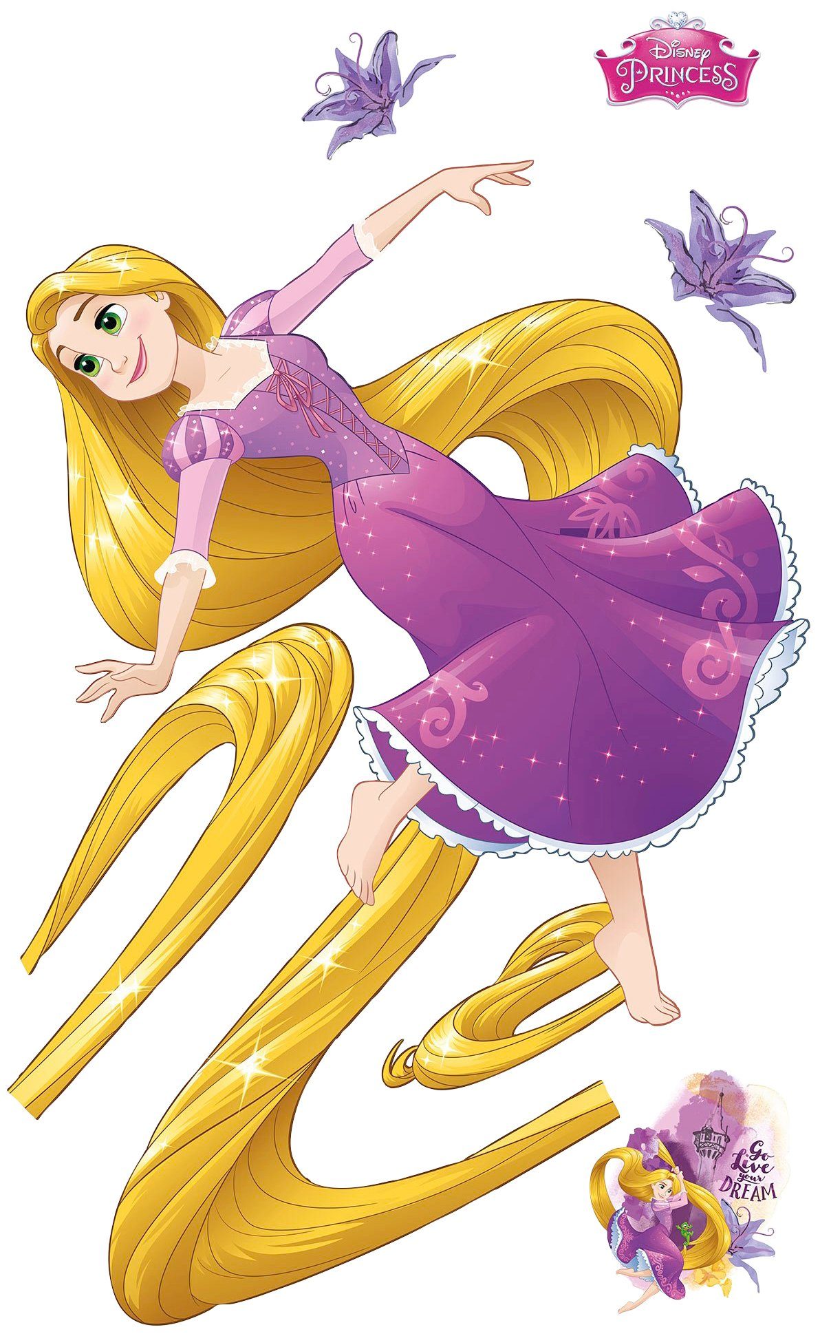 Komar Vliesbehang Zelfklevend vlies - Rapunzel XXL - Afmeting 127 x 200 cm (1 stuk)